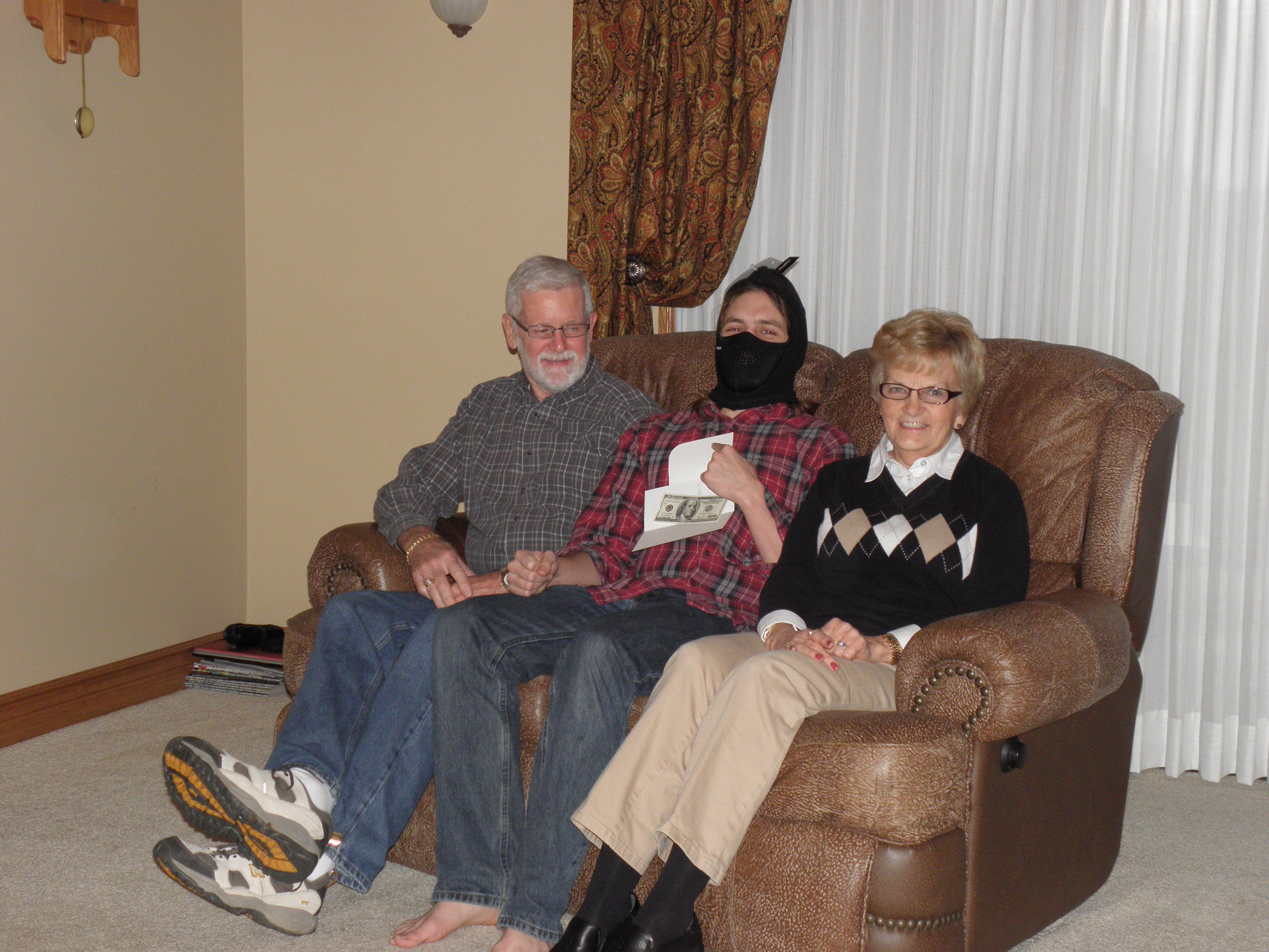 My grandparents got me a face mask for riding my motorcycle in cold weather.