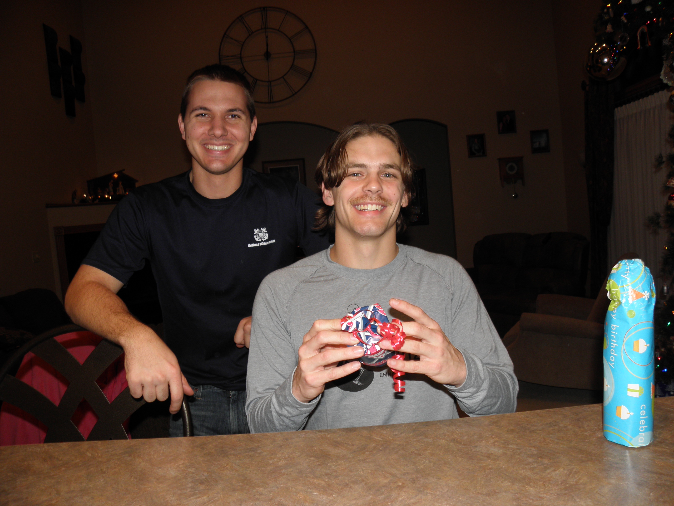 My first present was a jar of chili dog sauce. This led to a midnight chilli dog party.