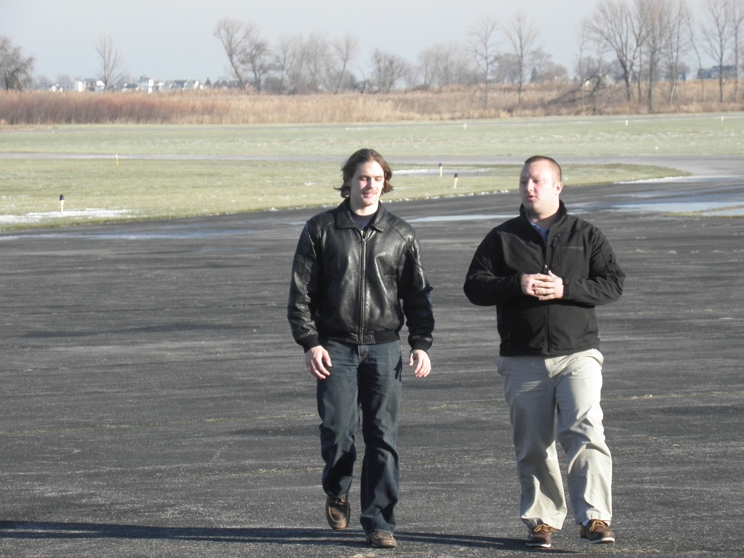 Walking back from the plane