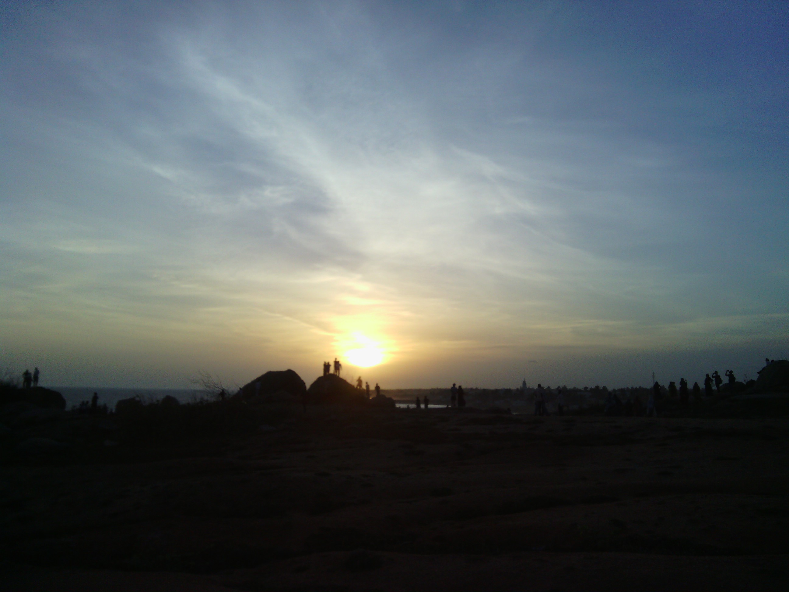 Sunset over the Arabian Sea. The left side of the photo is the Indian Ocean.