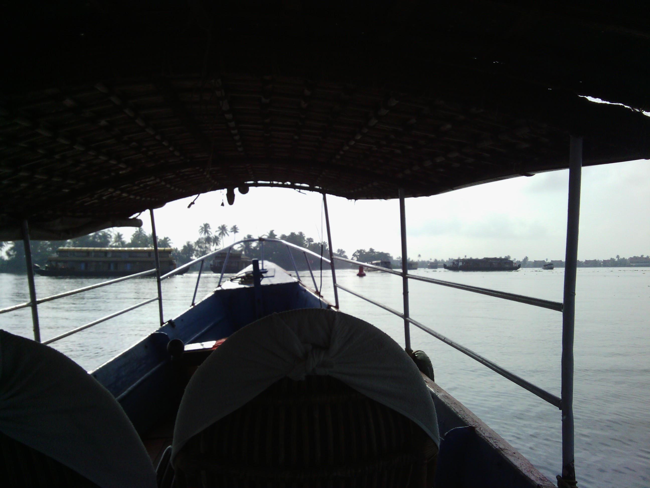 The boat we rode through the backwaters