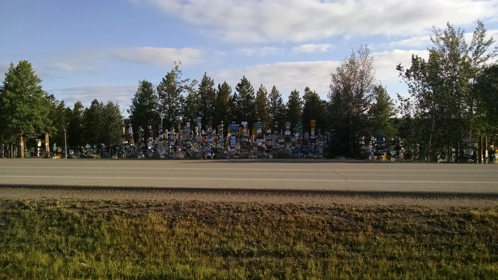 The signpost forrest. This is a famous sight on the highway, but I just snapped the picture and pressed on.