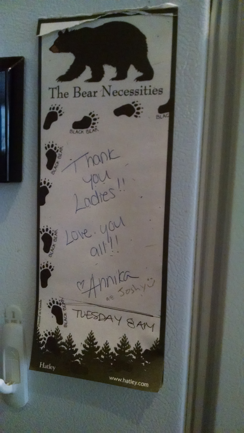 I piggybacked on a note Annika had left a while earlier.