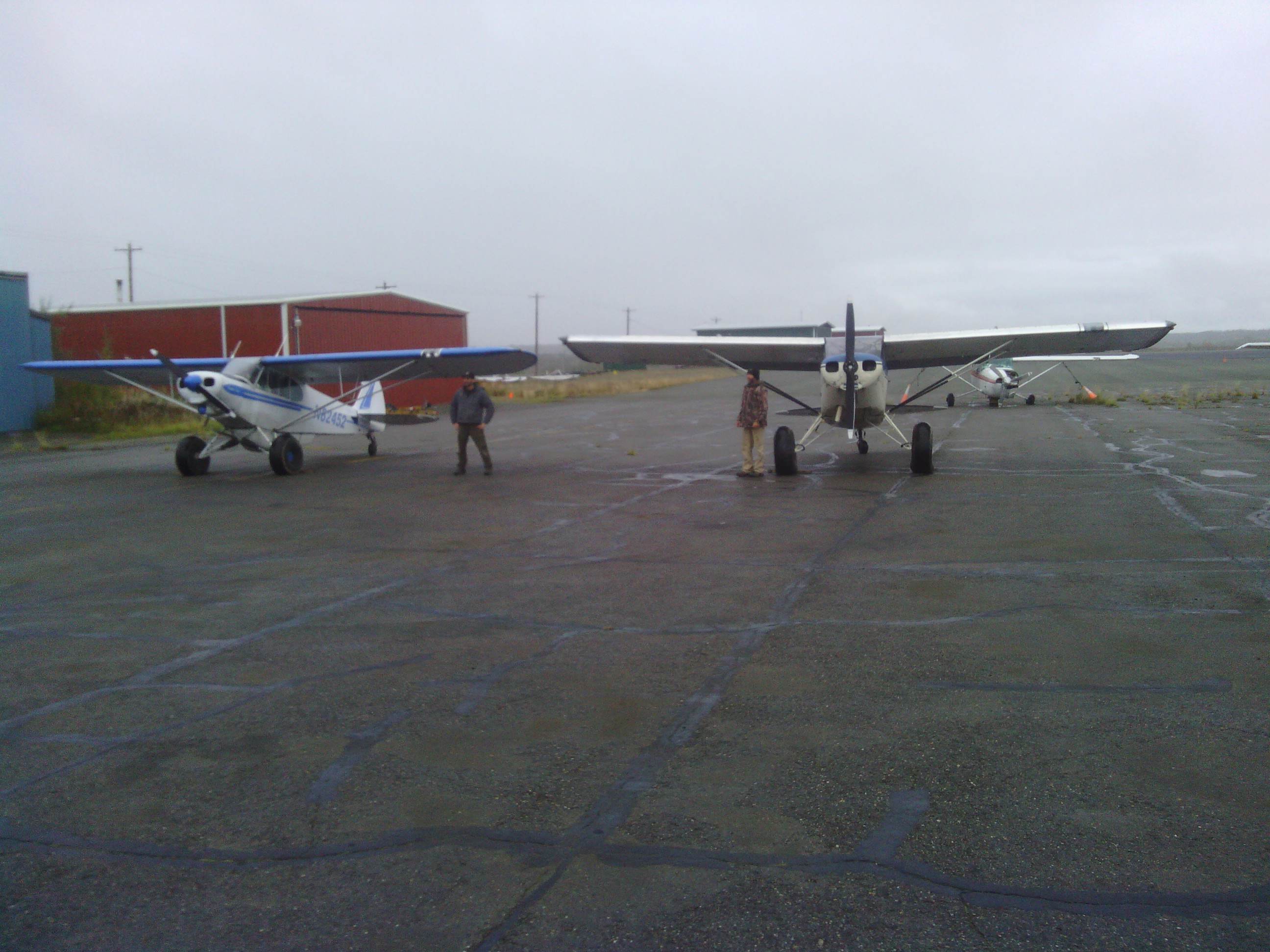 Zac and Brad piloting the supercub and pacer.