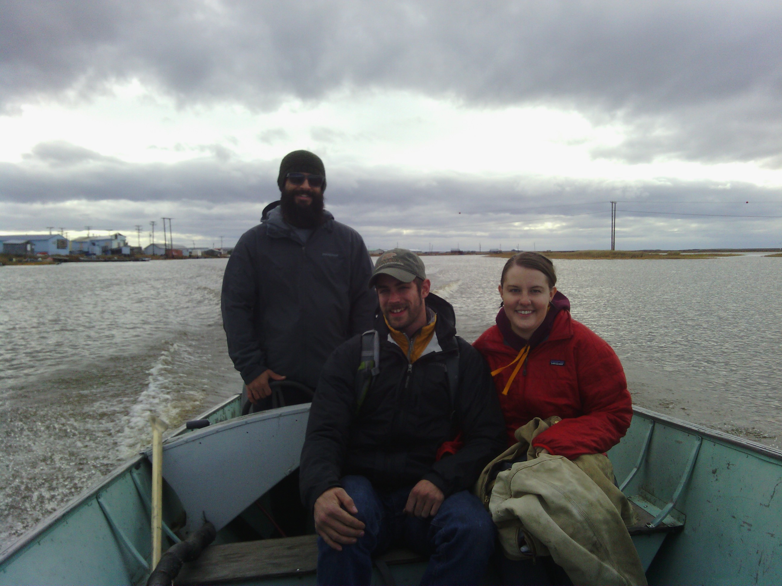 Brad escorted Nate, Rachel, and me across the river back to the Nunap airport.