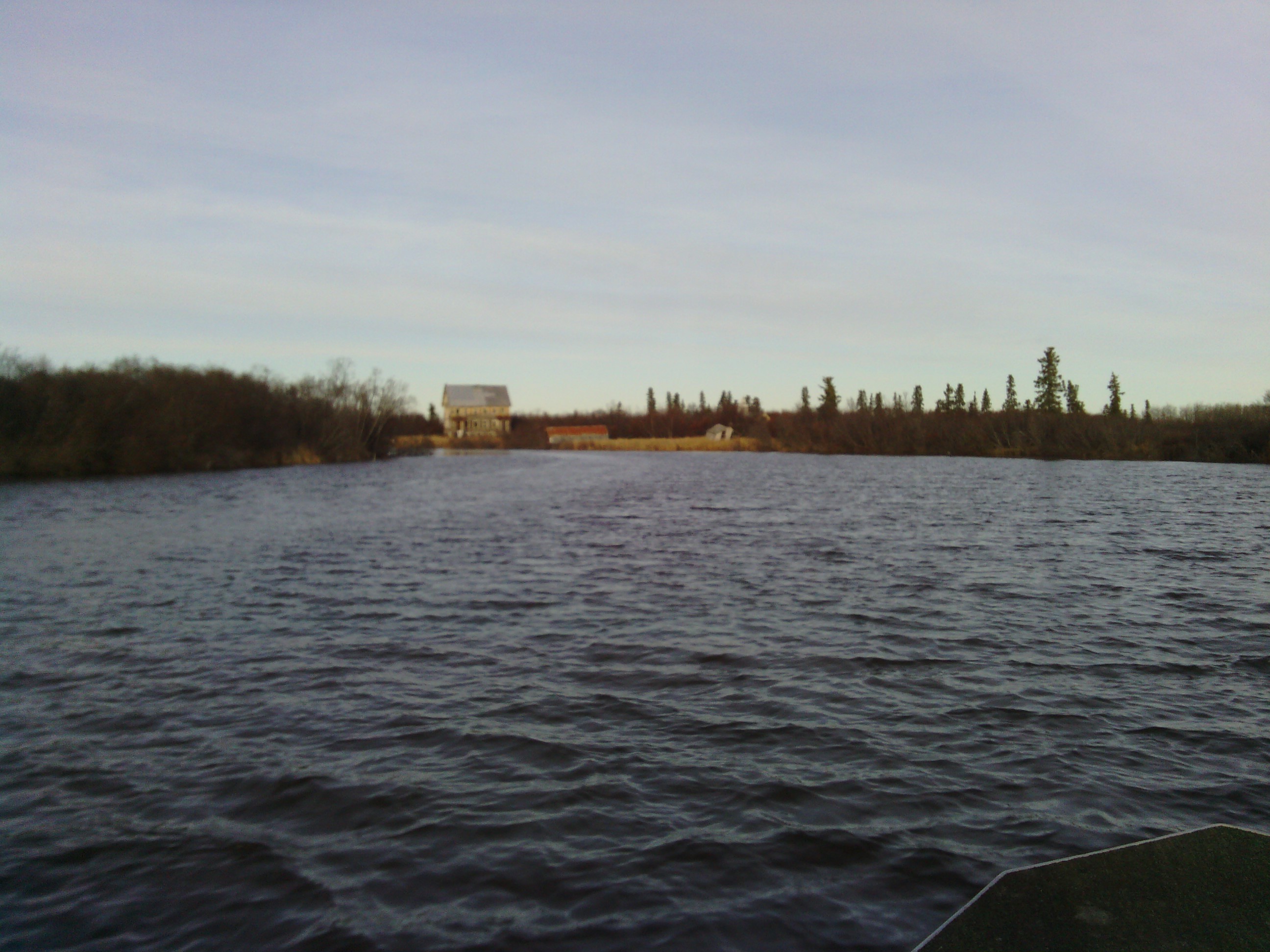 Approaching the abandoned orphanage upriver from Kwethlul