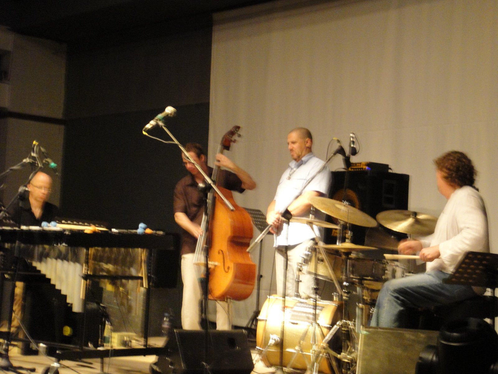 A shot of the whole band getting ready for the second set.