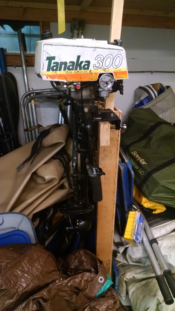 This is the 3hp motor I found to use with the boat. A smaller motor would have been ideal.