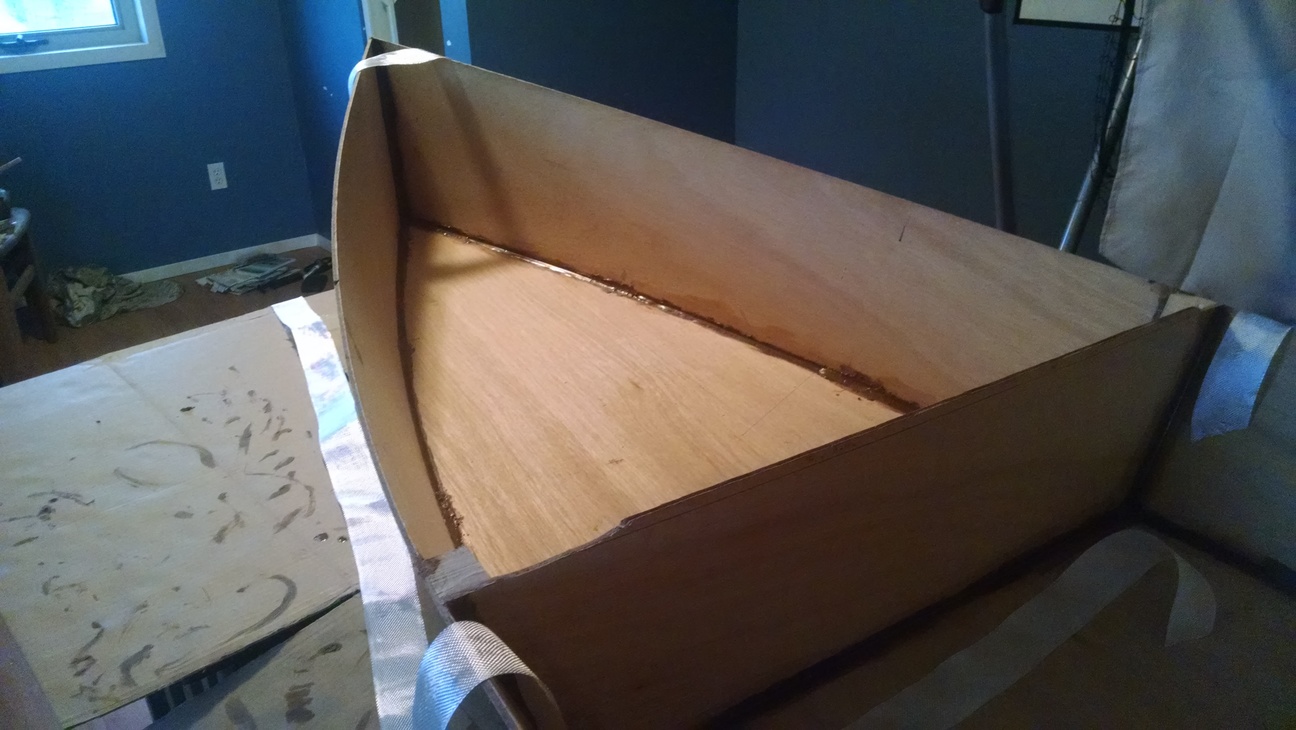 All stitches are removed, fillets are complete, and glass tape for interior fillets are precut.
