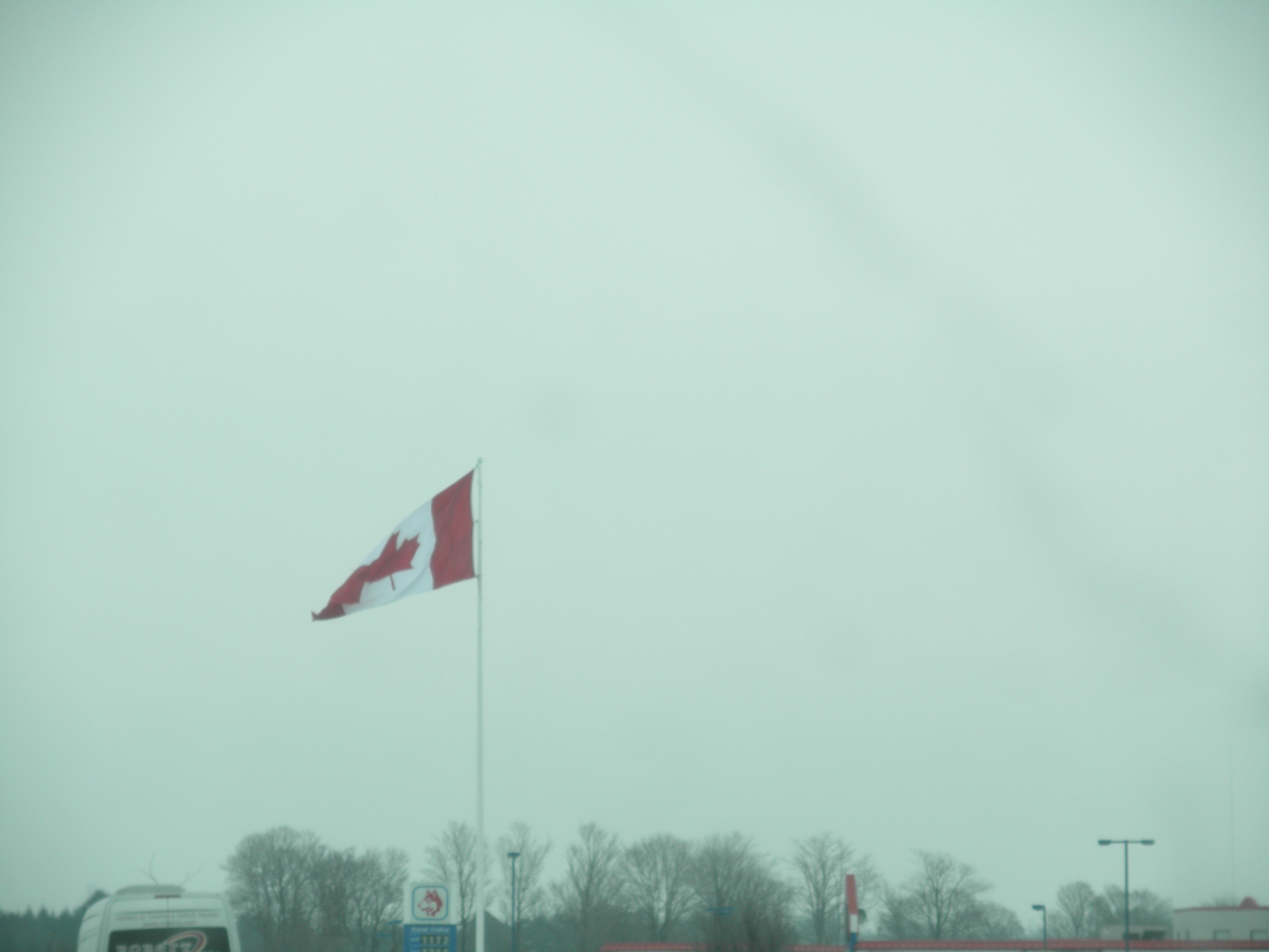 Roadside flag on the way to Naigara Falls