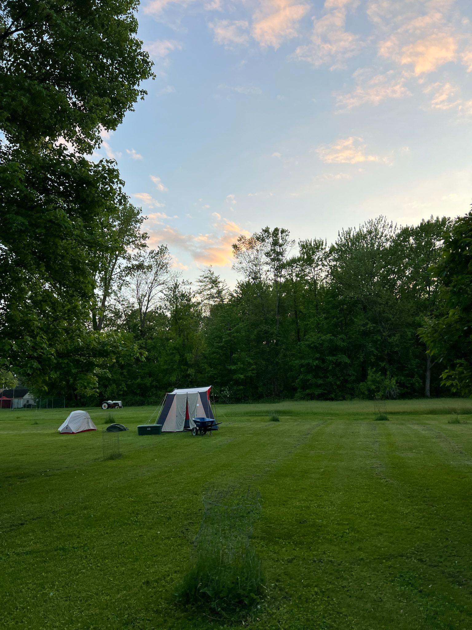 All three tents set up