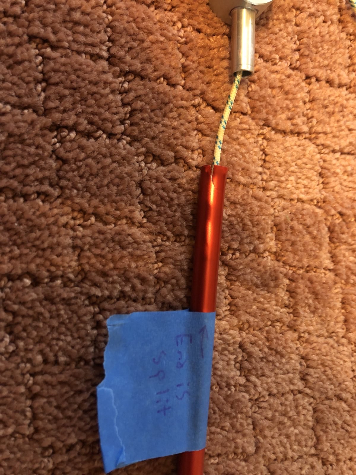 My blown out pole segment