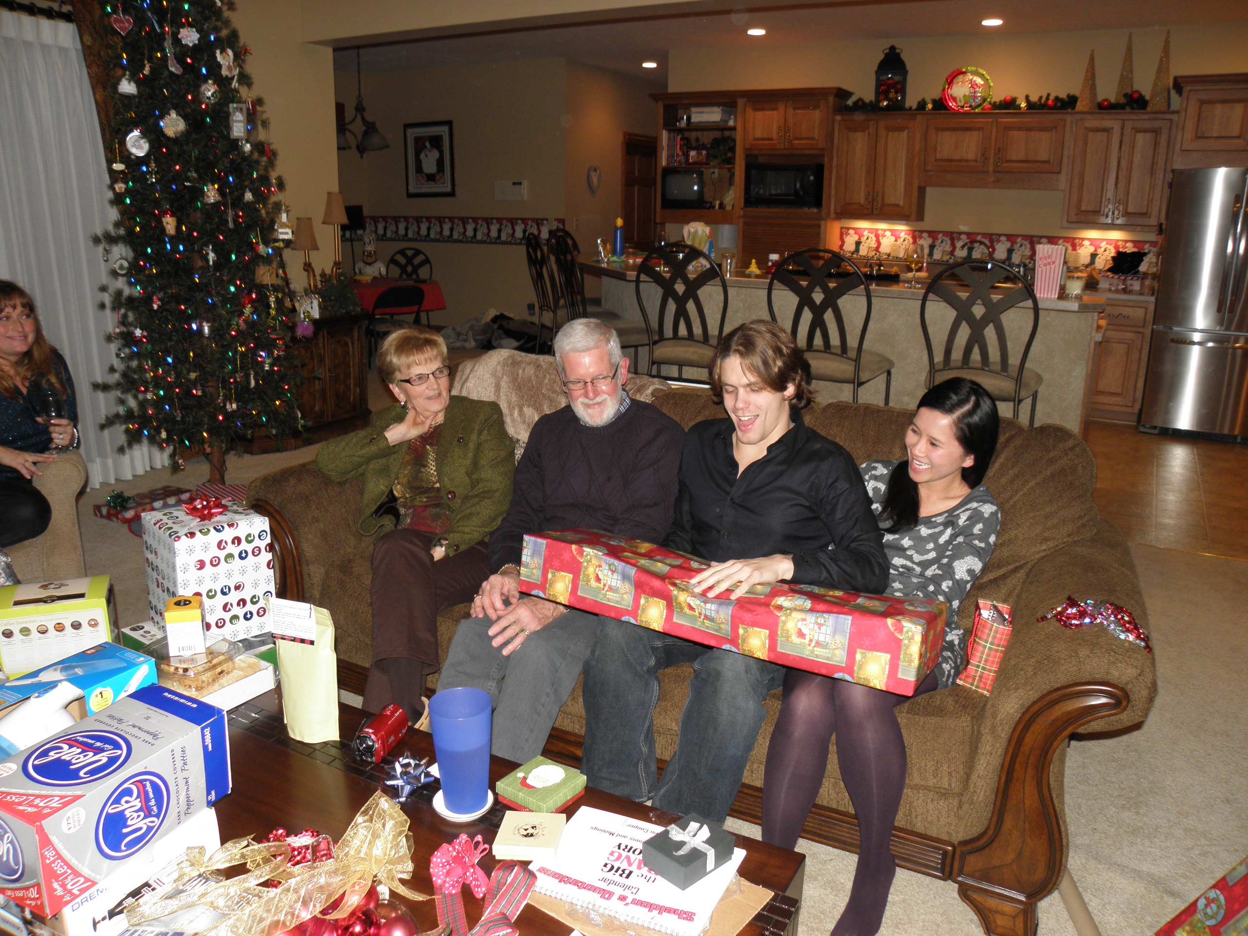 My big present of the night was a ripstick.