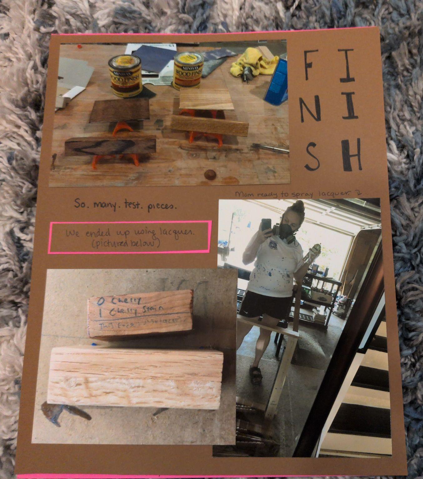 Page 17: Finish test pieces