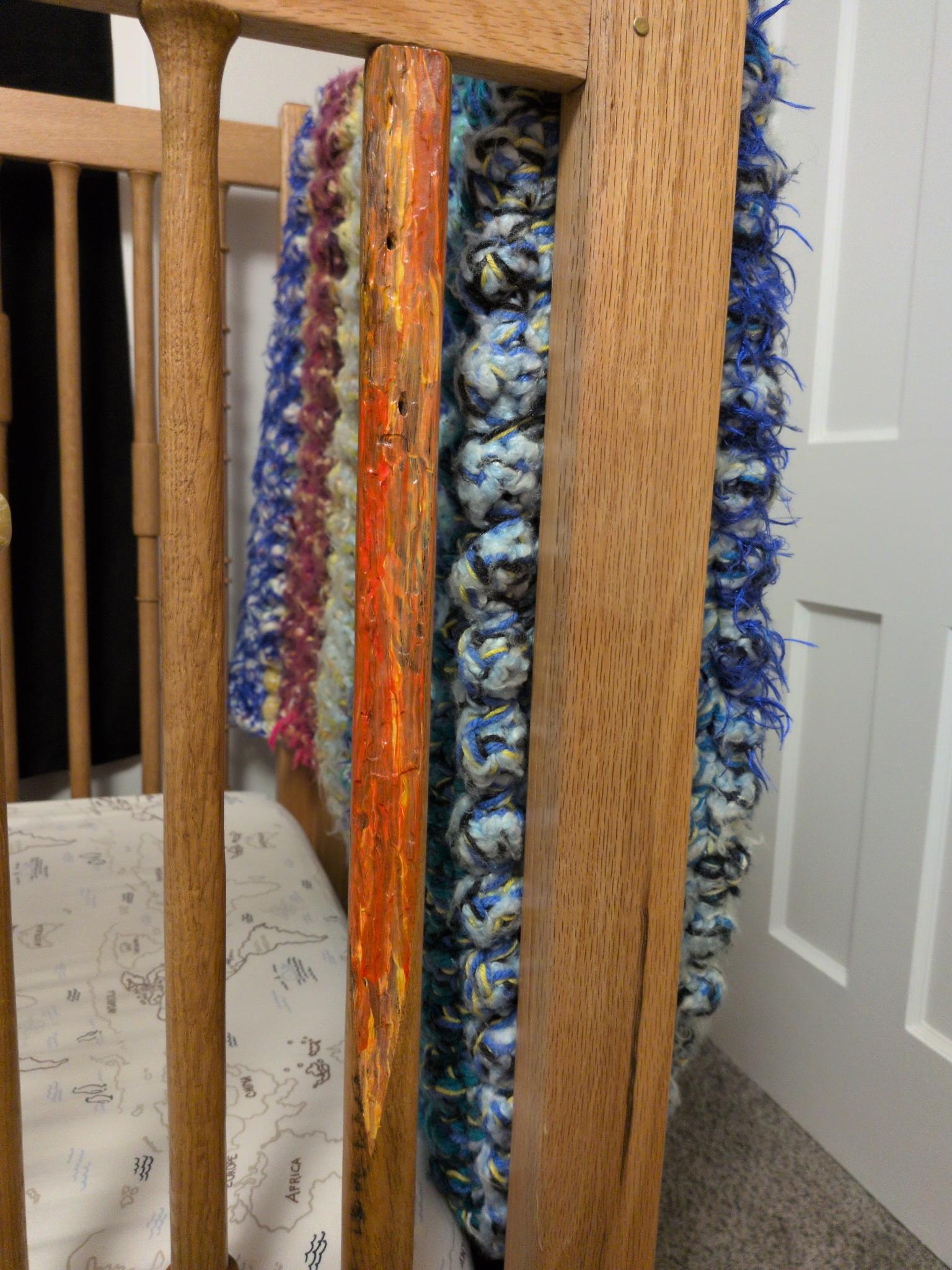 Closeup: Sun, cut from a live-edge blank