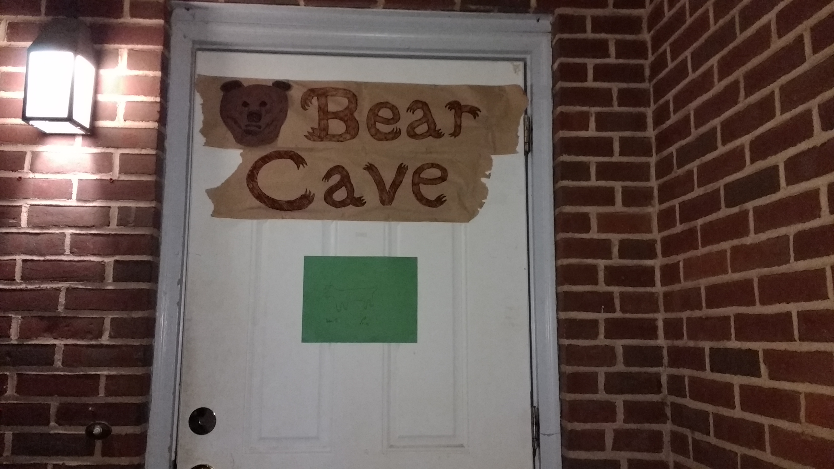Bear Cave door dec
