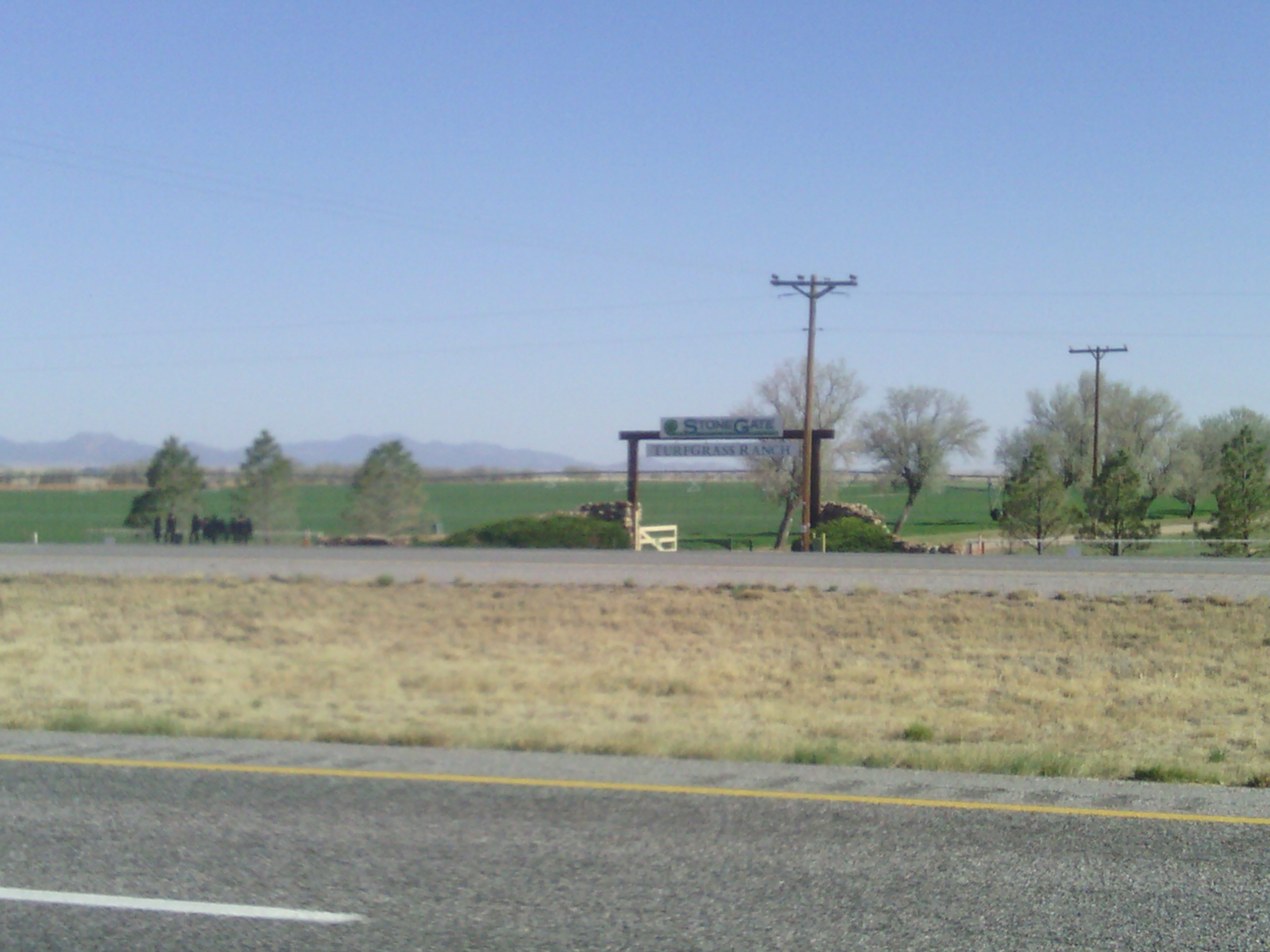 I wonder how much water it takes to keep the turf field green in New Mexico.