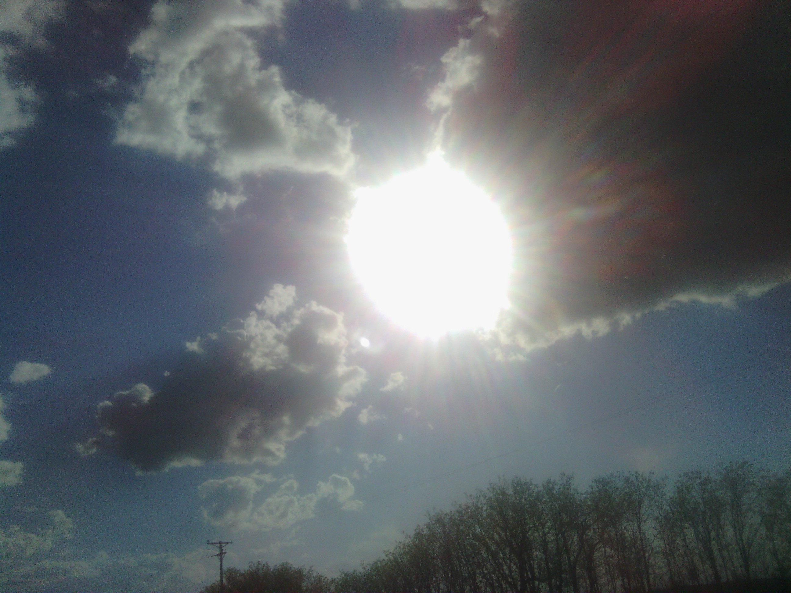 The sun comes back from behind a cloud