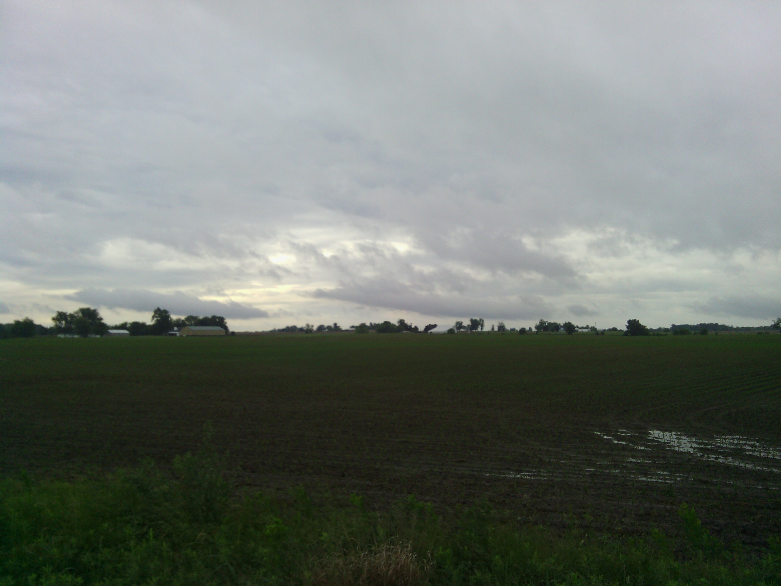 Clouds passing over the Indiana fields