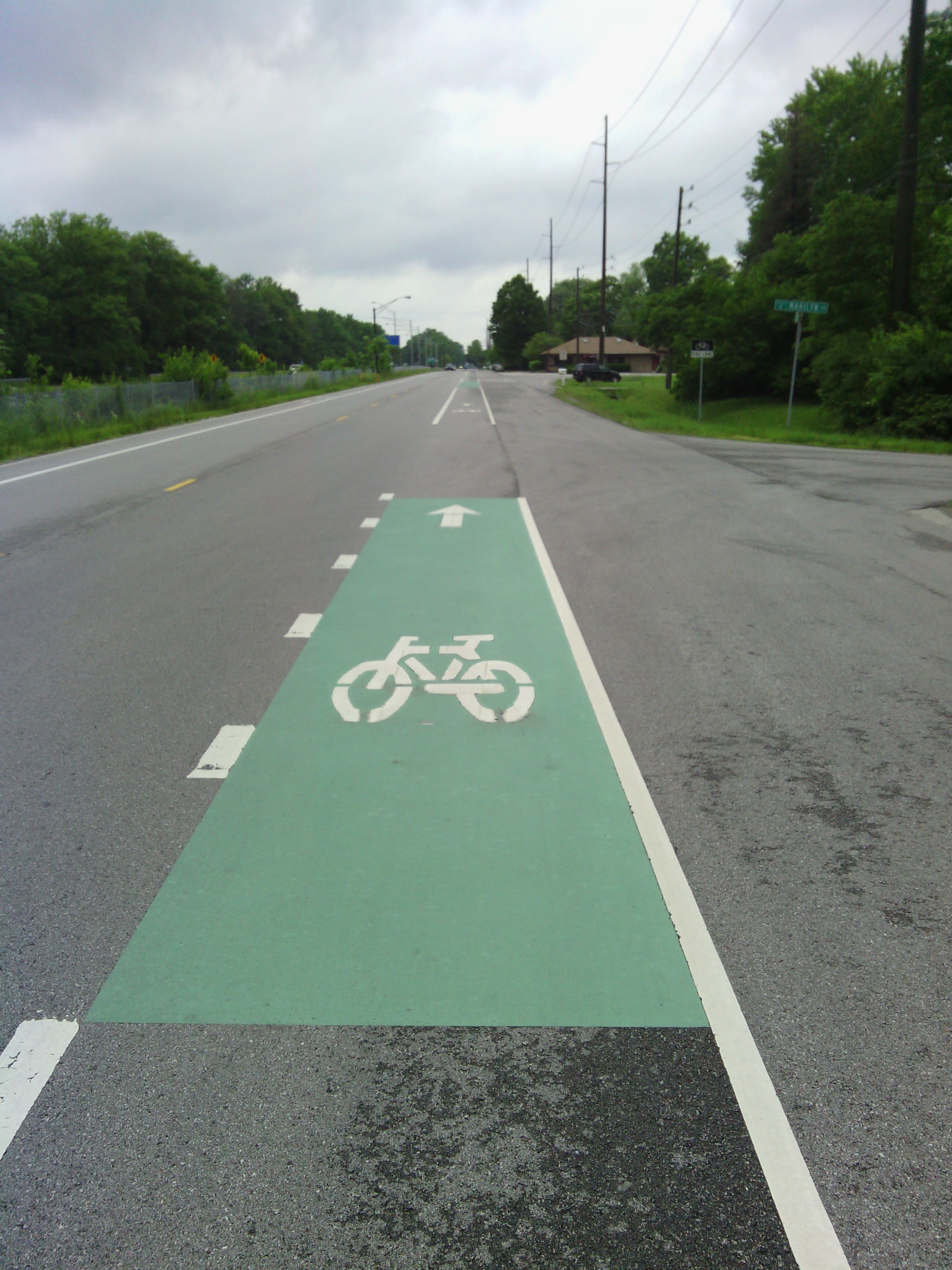 They even paint the areas where cars have to cross over
