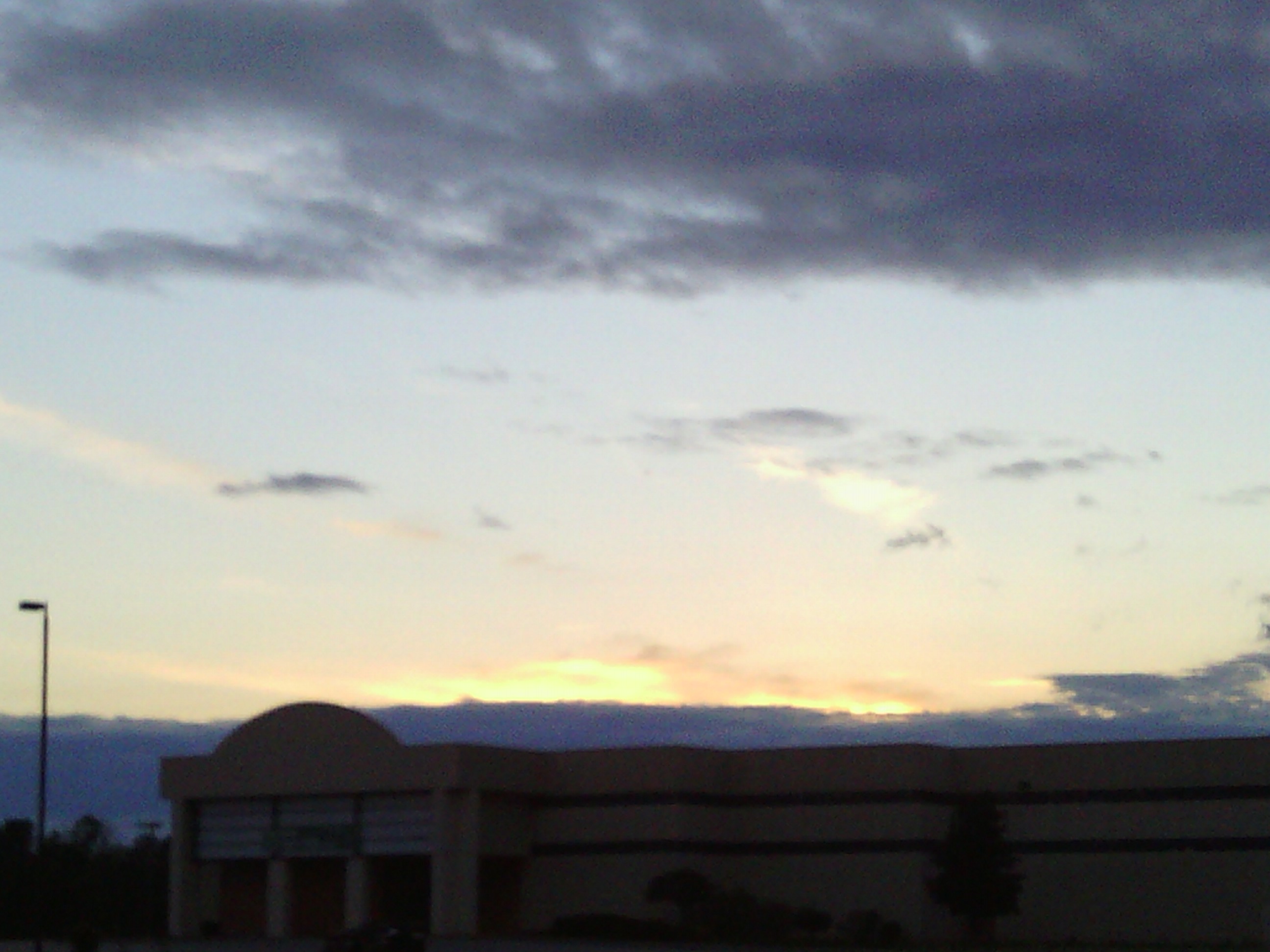 Sunset outside the hotel