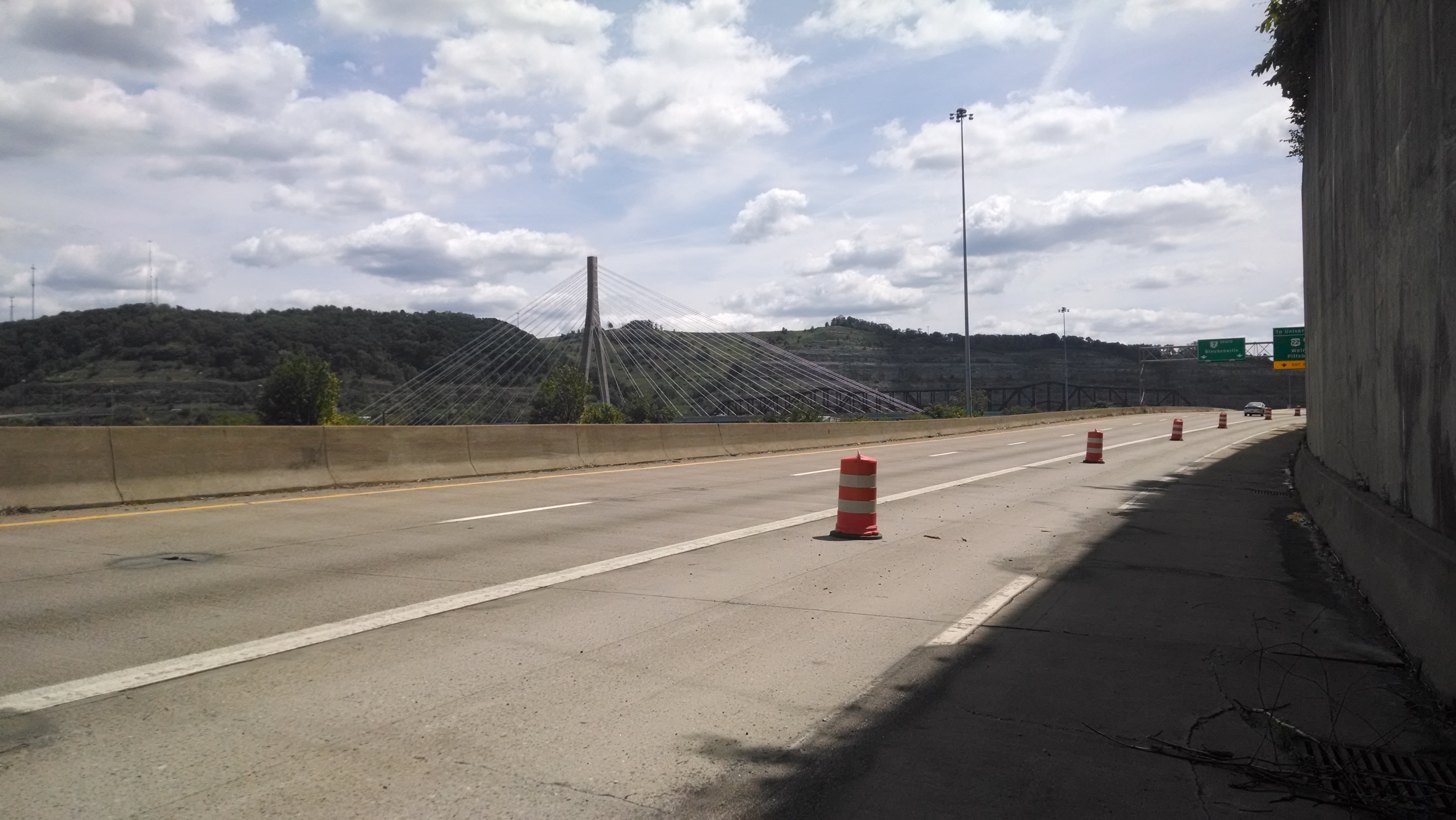 Looking across the Ohio river into West Virginia, state number 2, from the highway