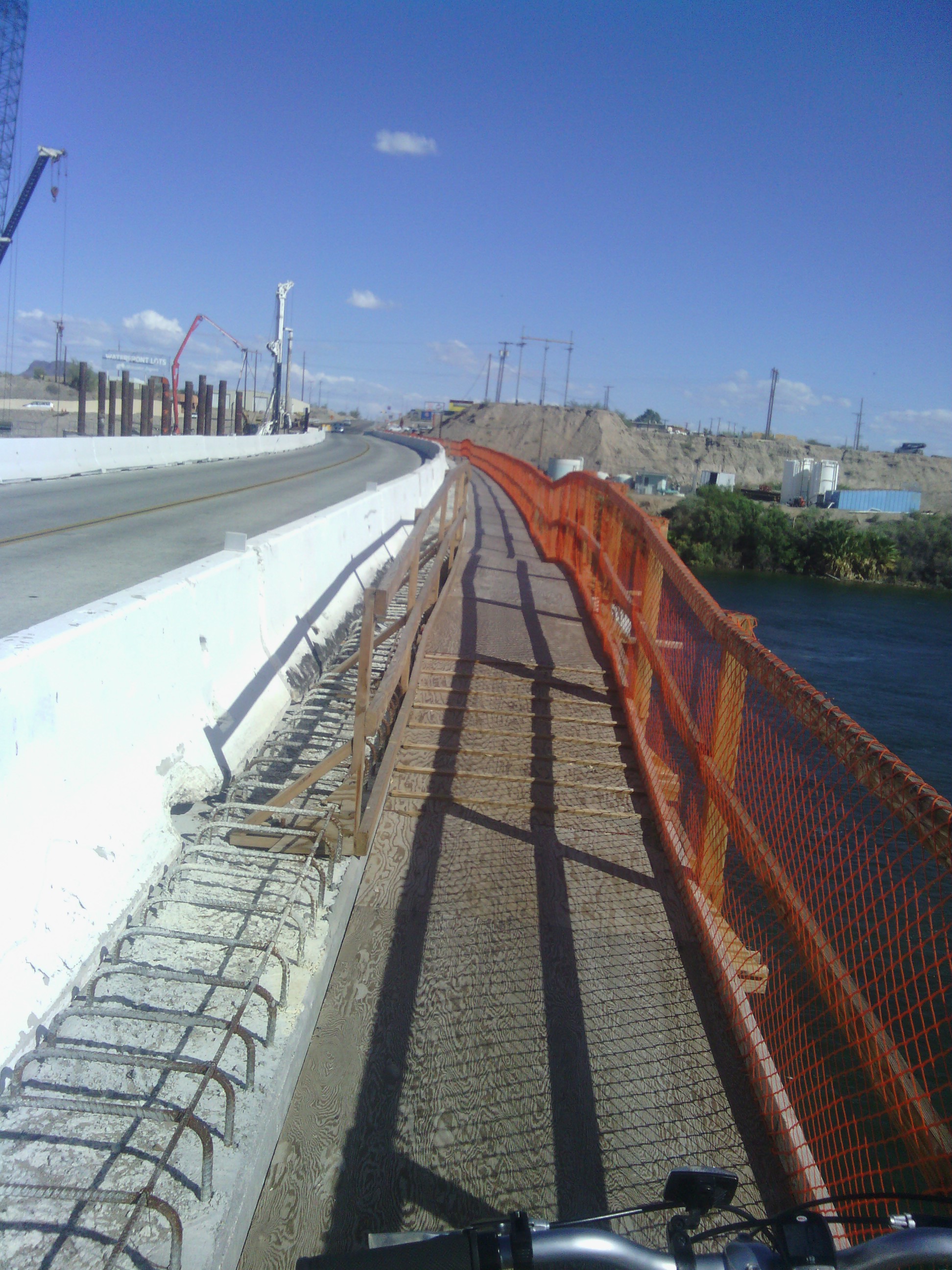 and the pedestrian walkway was a little scary.