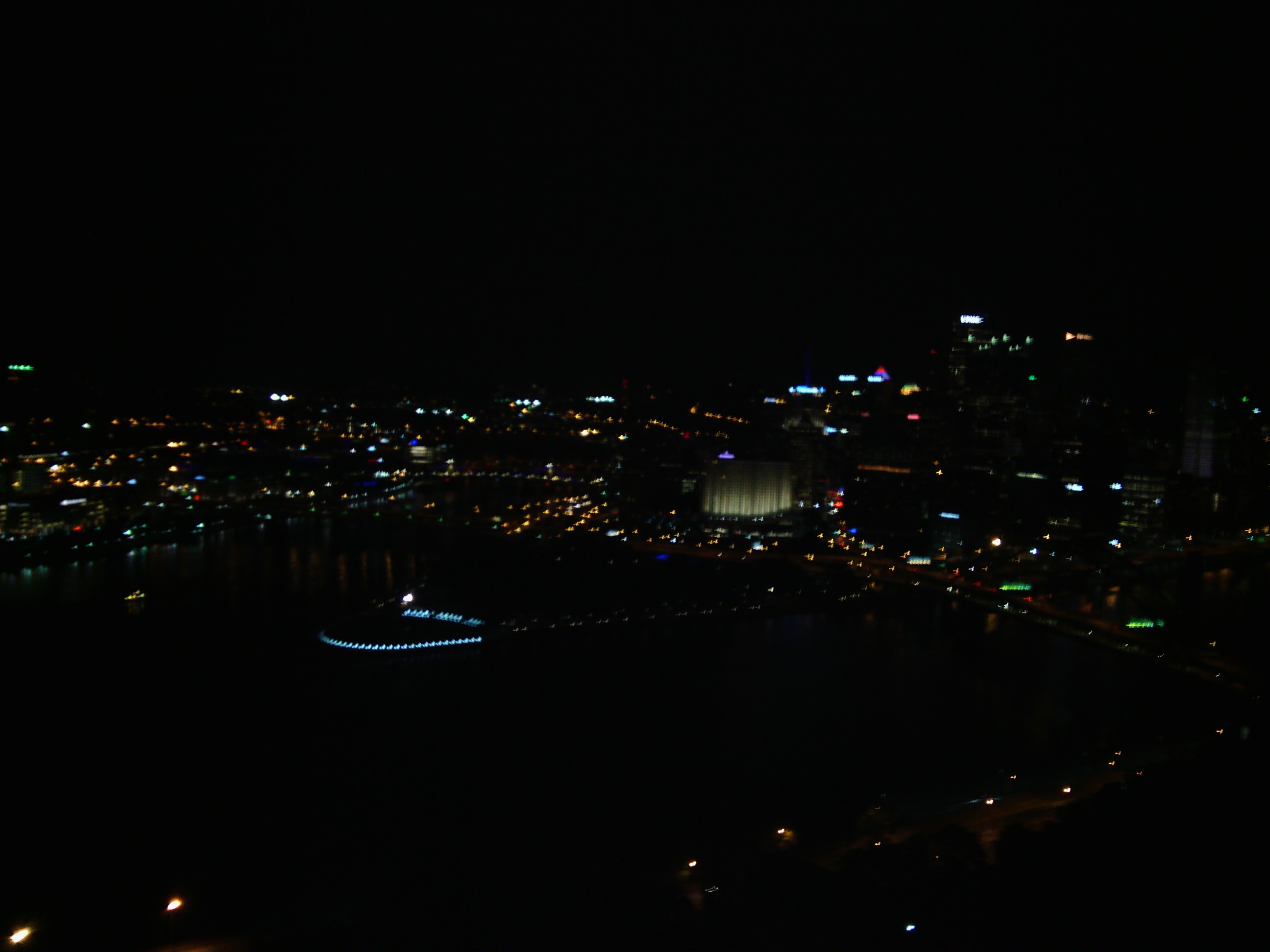 Might view of the city from the to of the incline