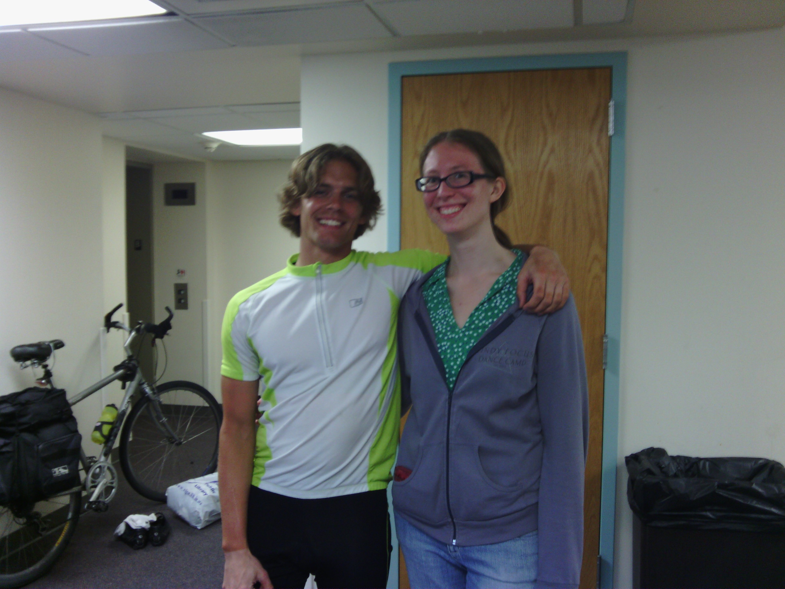 Michelle and me in her graduate student lounge
