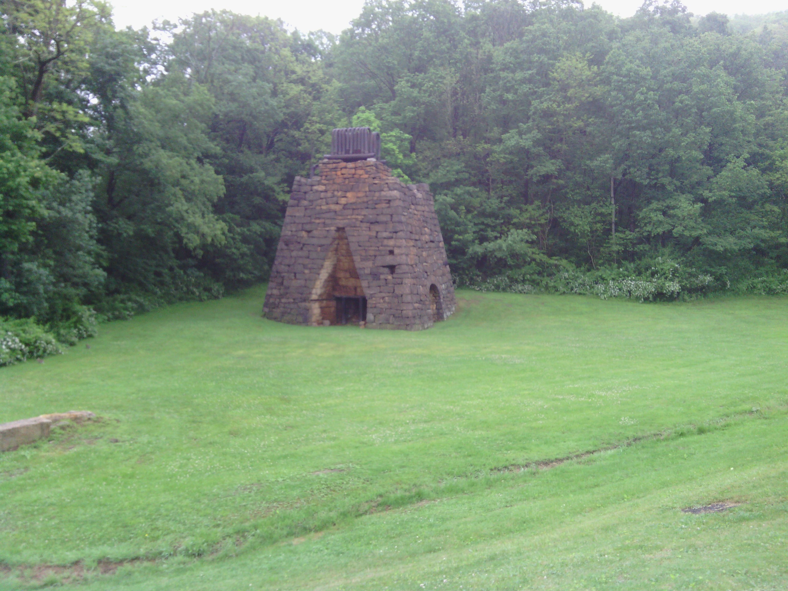 This is one of the best preserved blast furnaces&hellip; The plaque was too long; I didn&rsquo;t read it all.
