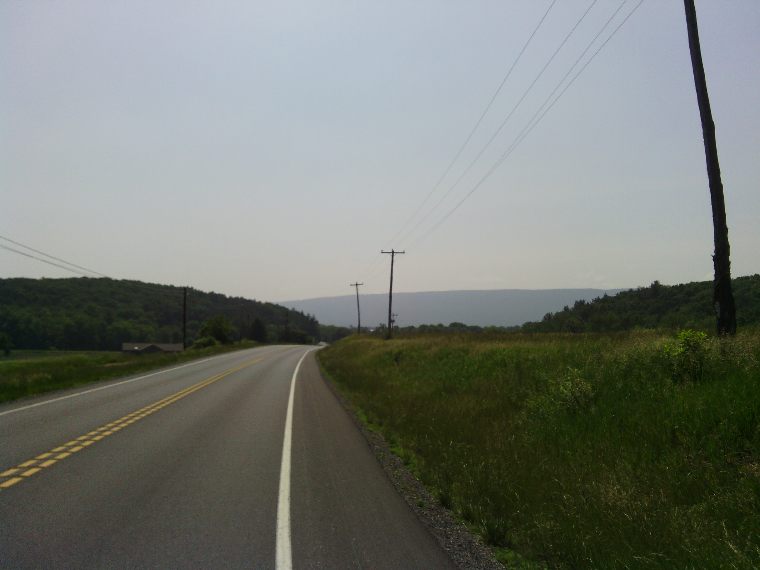 Hills in the foreground, hills in the background. This is a scenic part of the ride.
