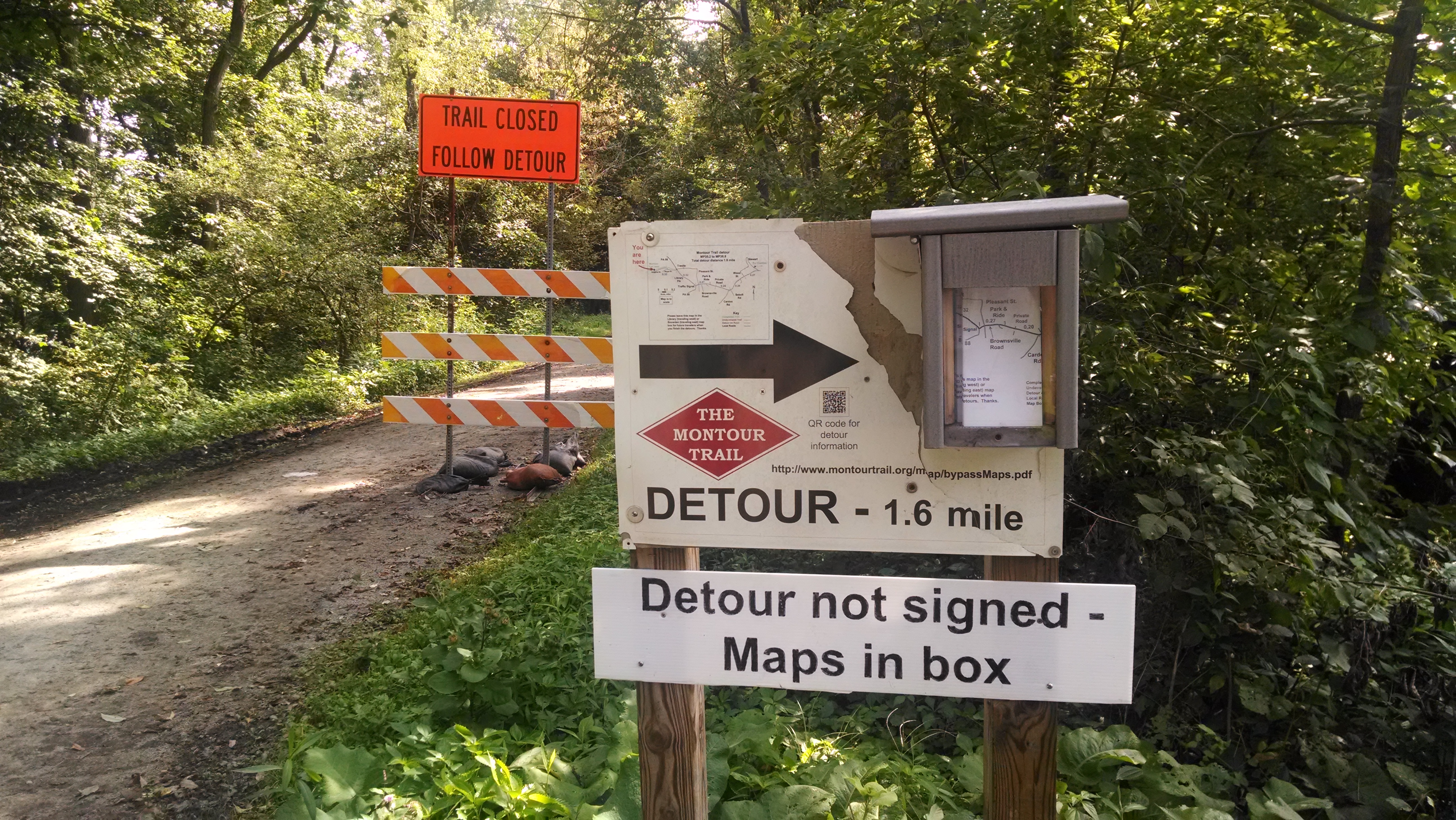 This looked scary, but it was a detour that my route had already accounted for.