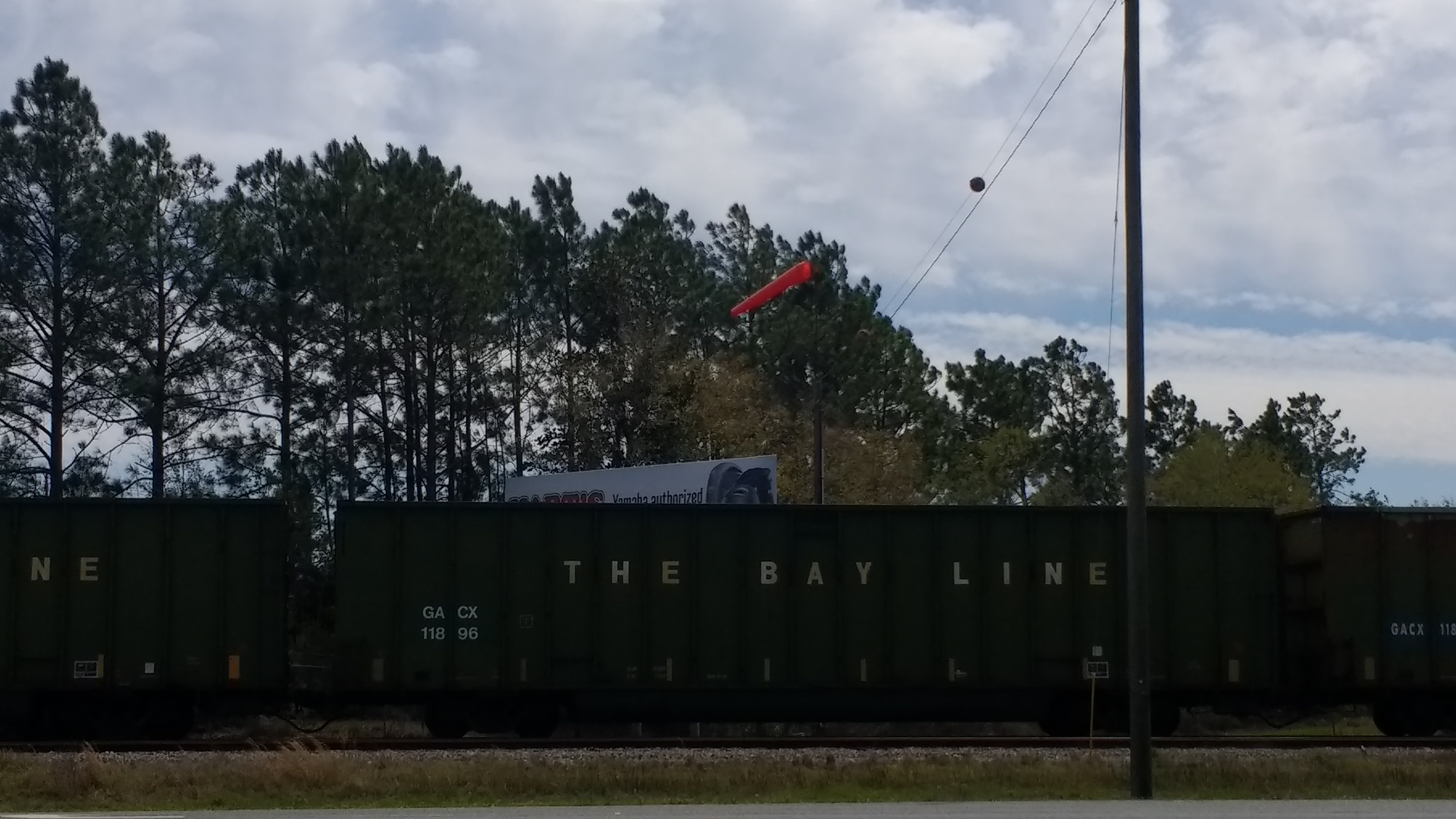 This wind sock pretty much tells the story of today