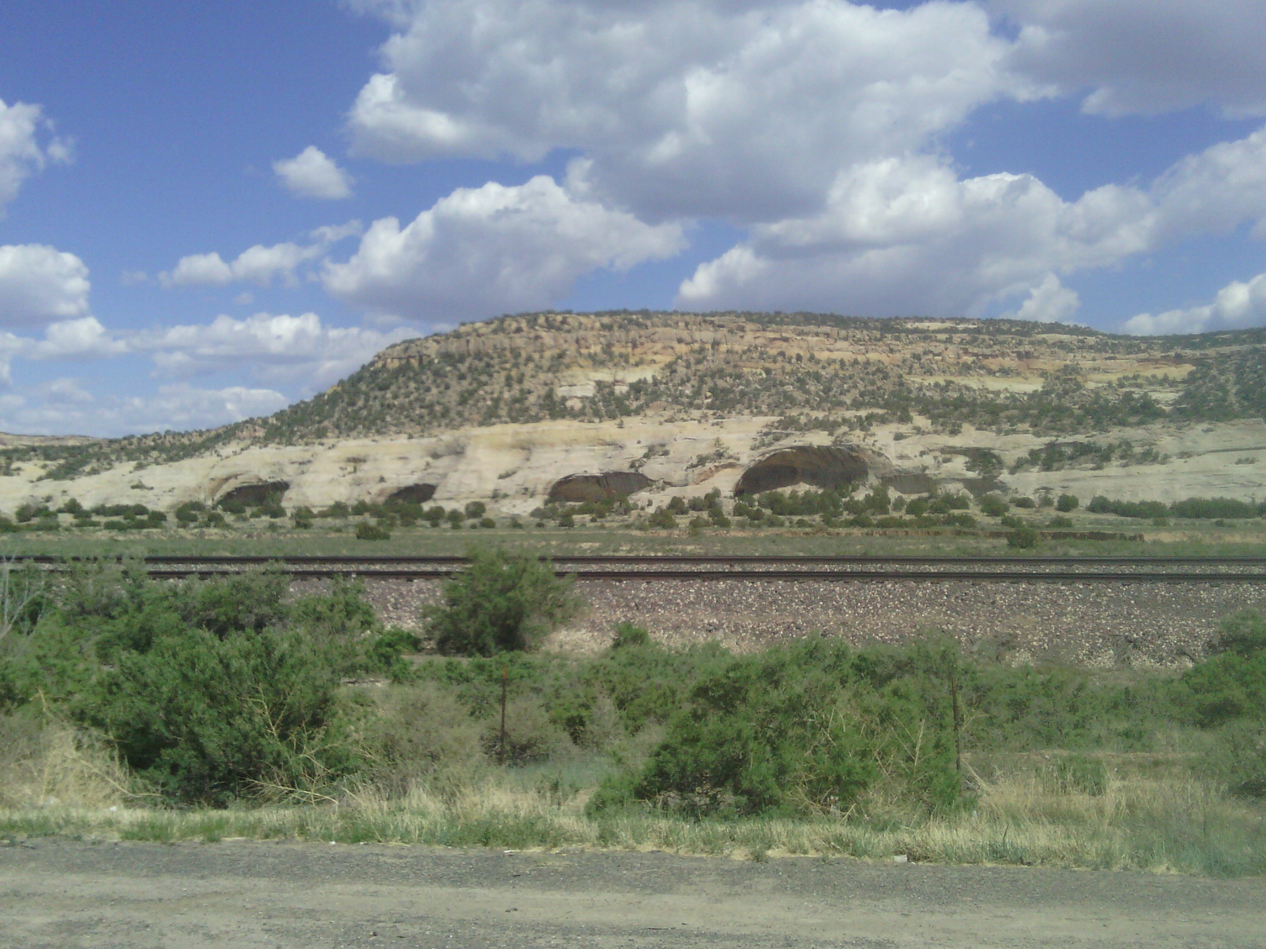 The rocks turn yellow in New Mexico.
