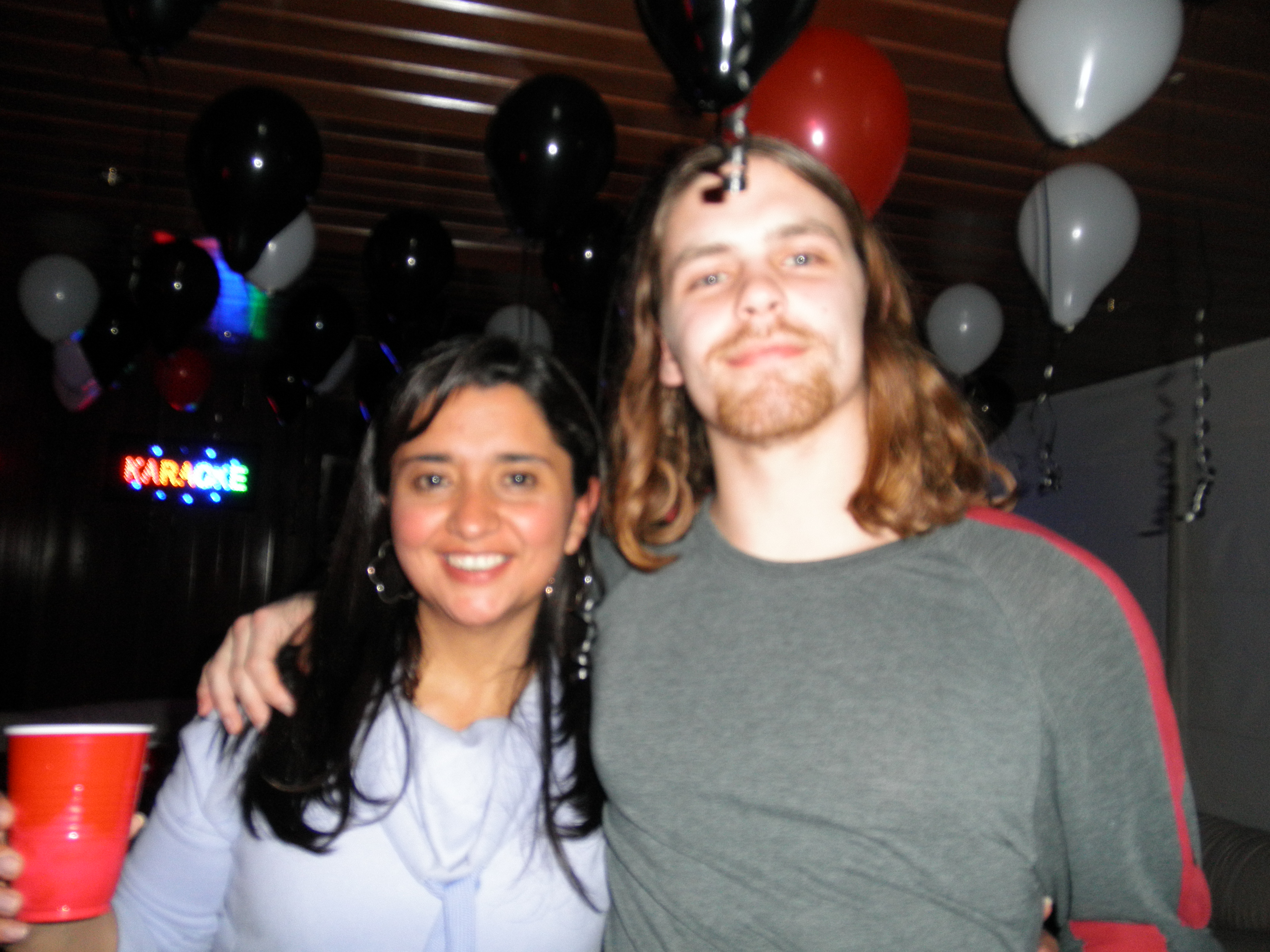 Me with Xime&rsquo;s sister at the birthday party