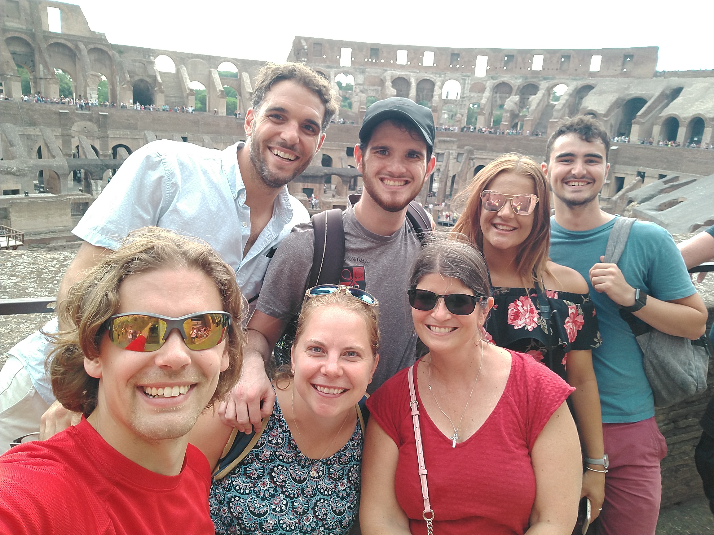 We met up with Jimmy&rsquo;s family and some random English people in the Colosseum.