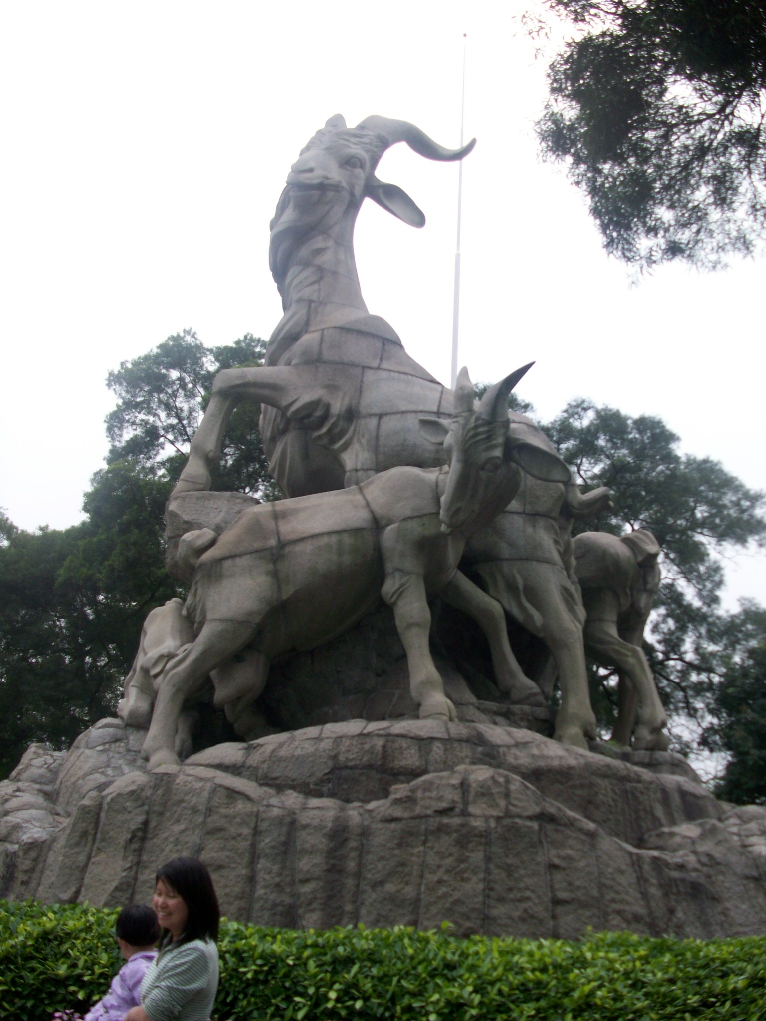 These are the famous goats.  I guess there is some myth about goats founding the city or something.