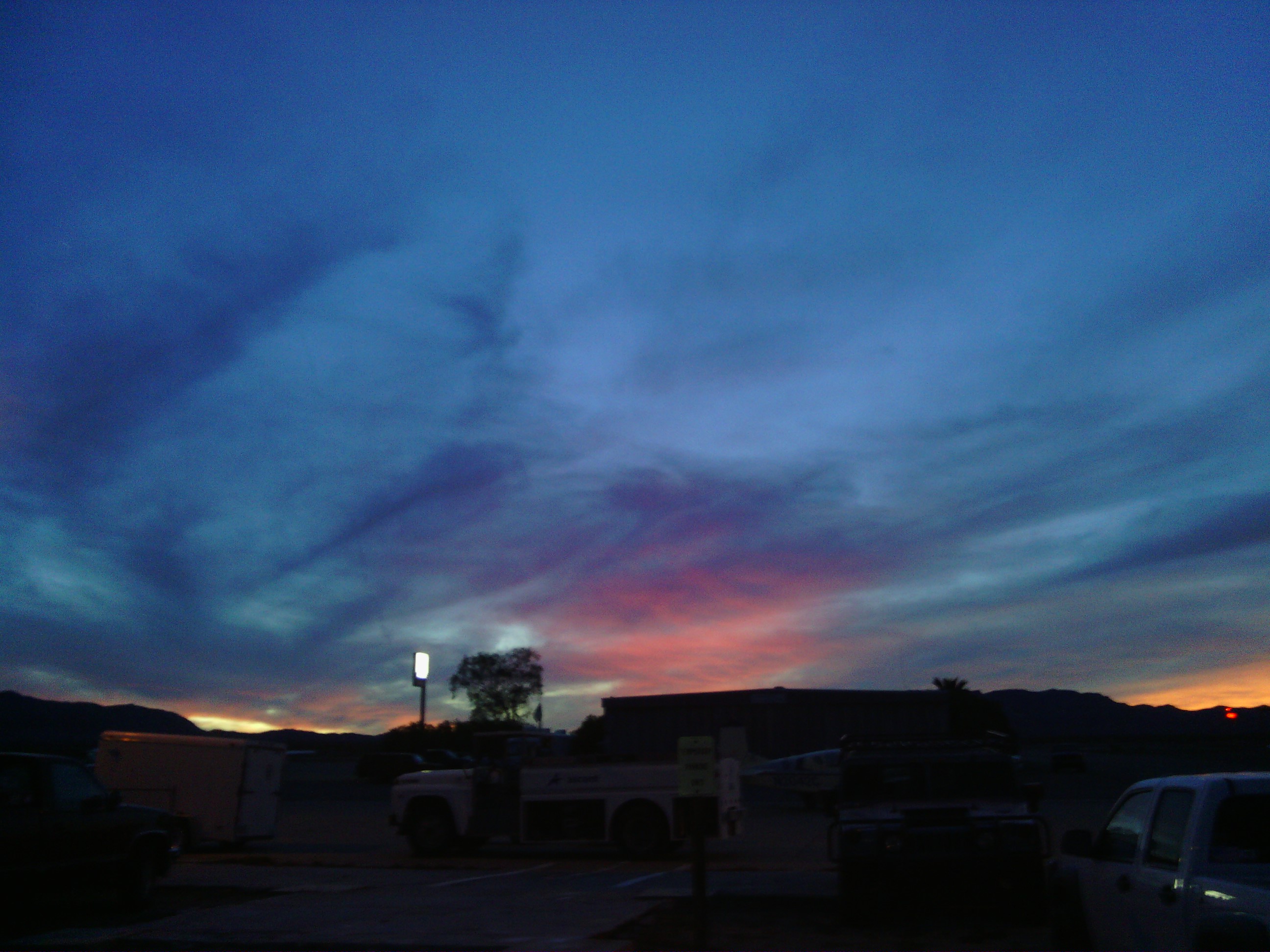 Sunset over the airport