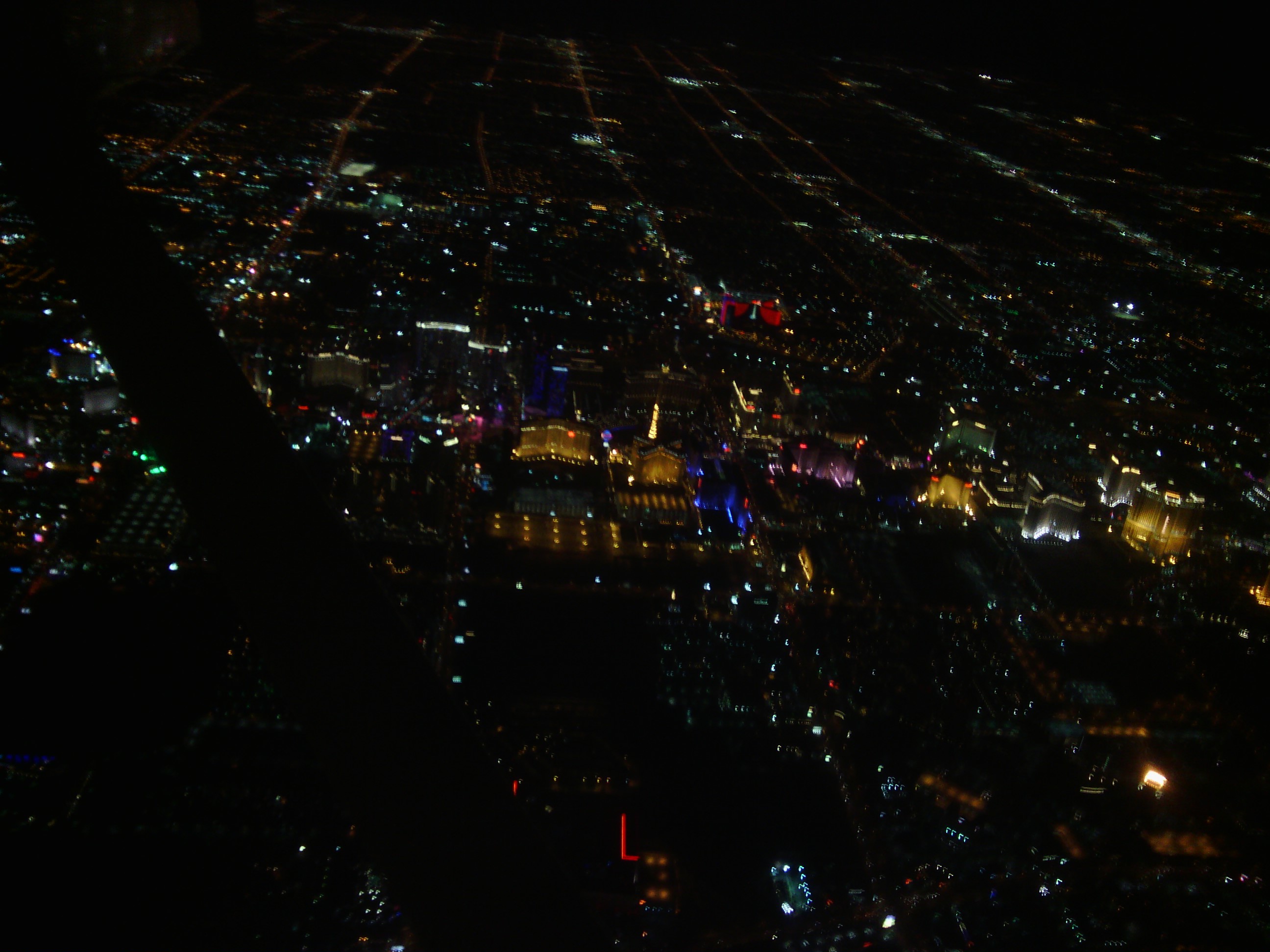 The Las Vegas strip at night.