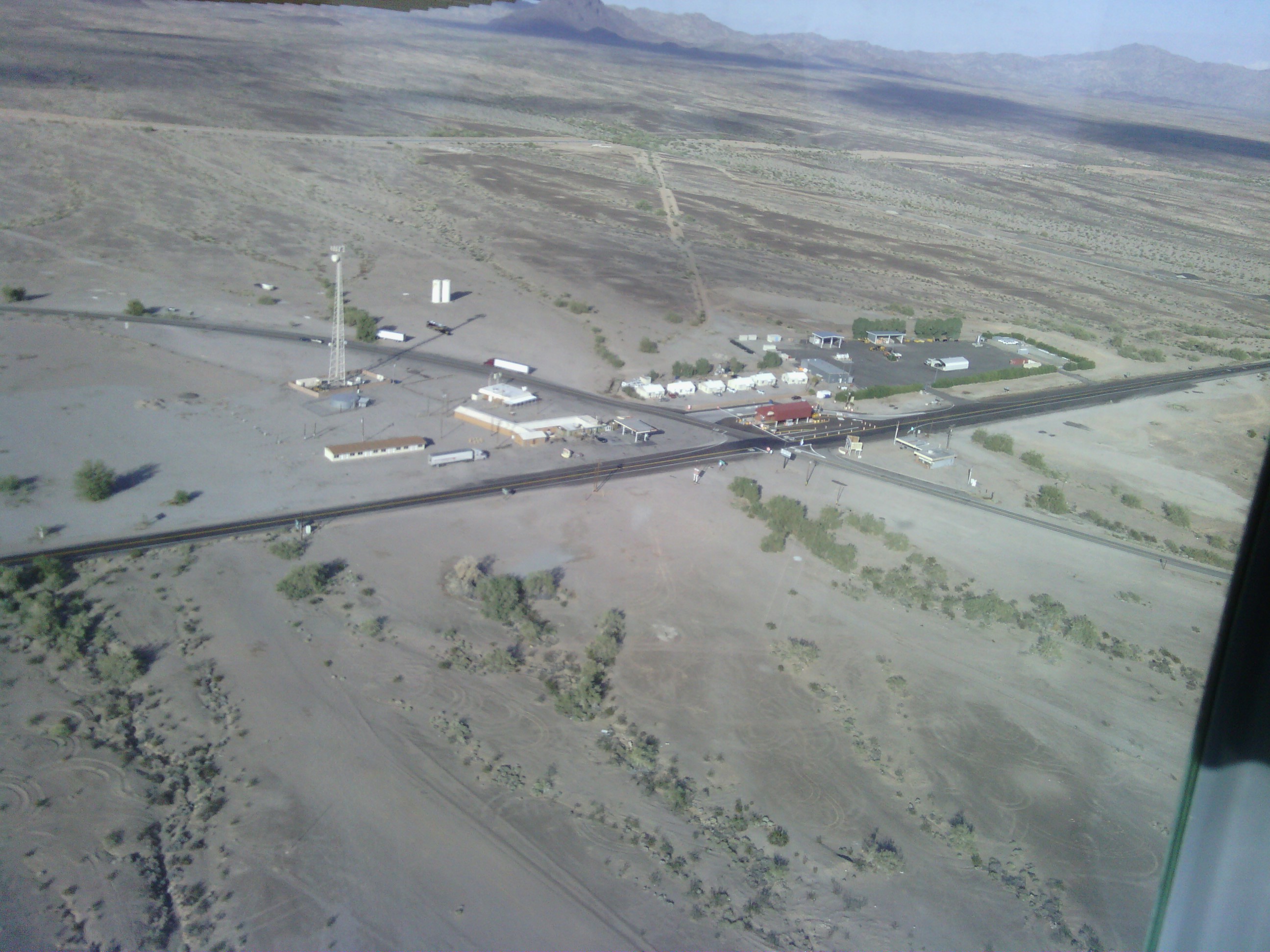Vidal Junction. This was the end of the long desert crossing on my bicycle trip.