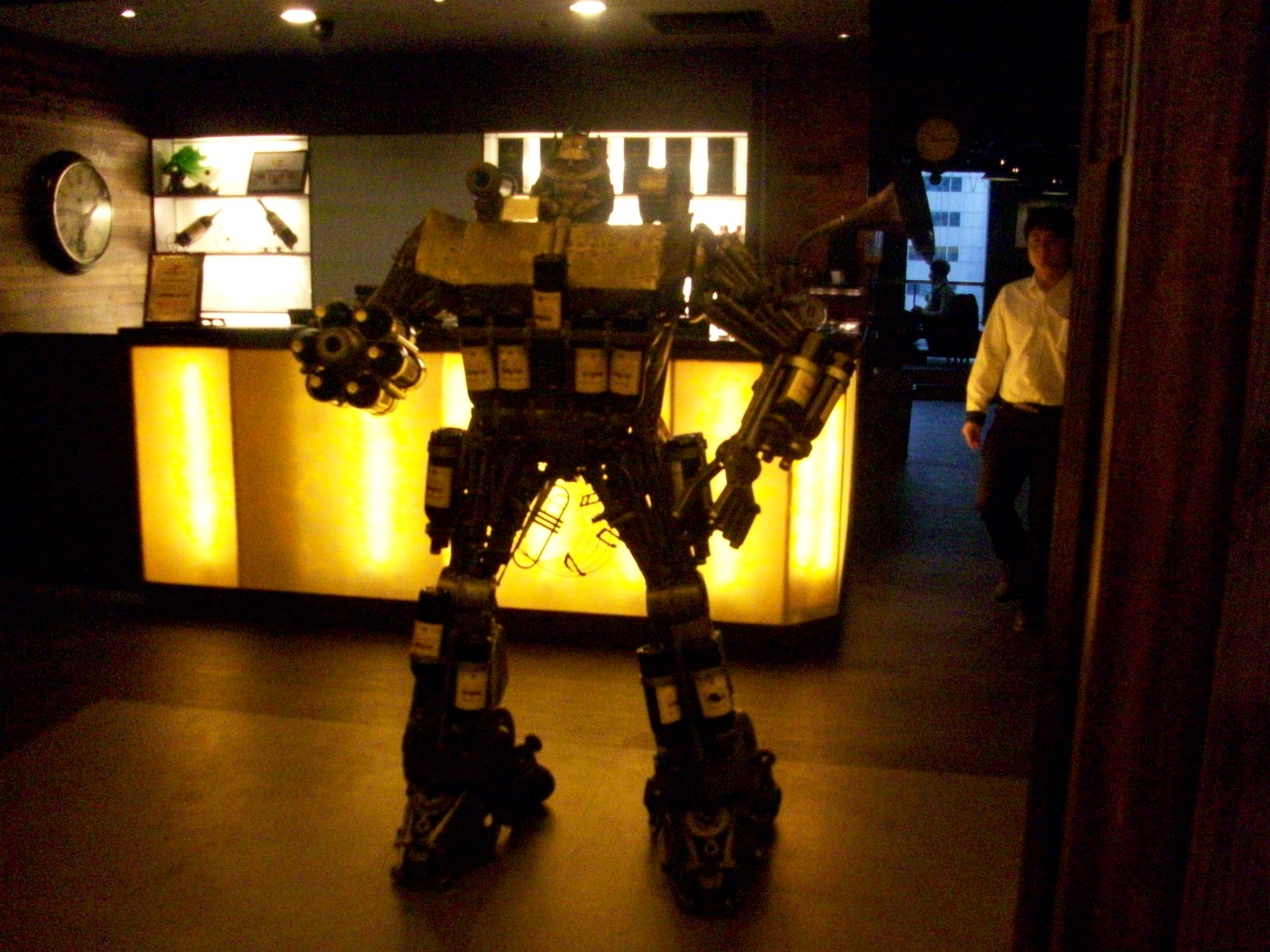 This robot is actually a wine holder.  I thought it looked pretty cool.