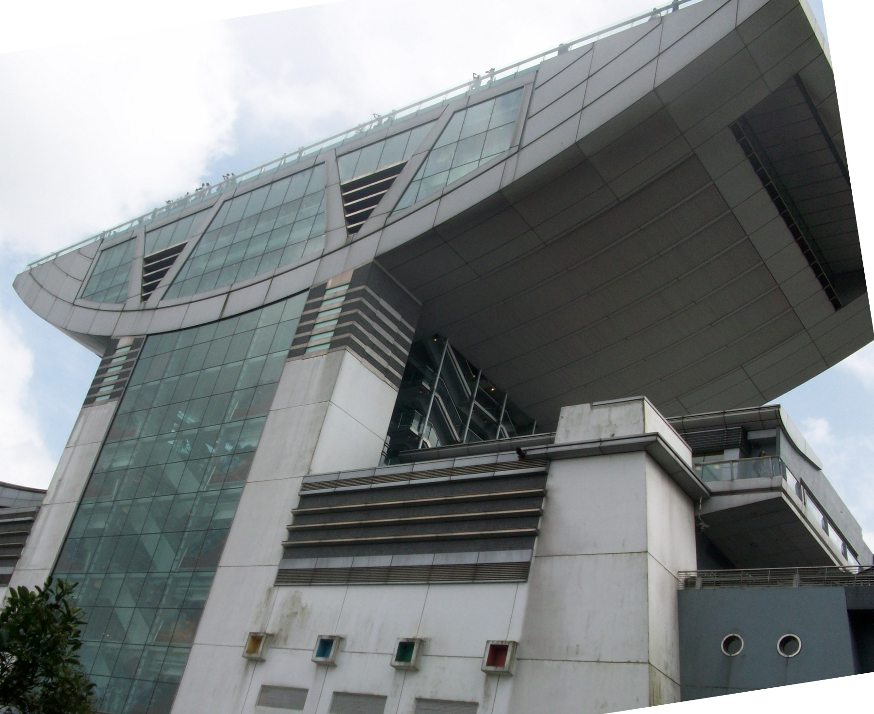The building on the peak.  Sort of a tourist center
