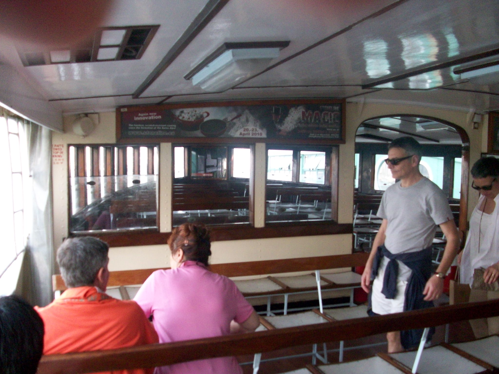We took a ferry across the bay.