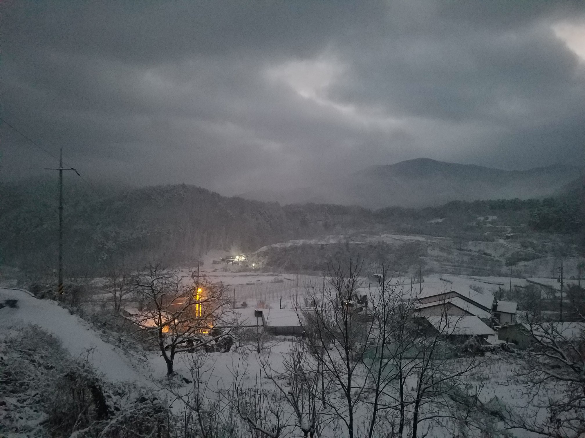 Sunset over the valley