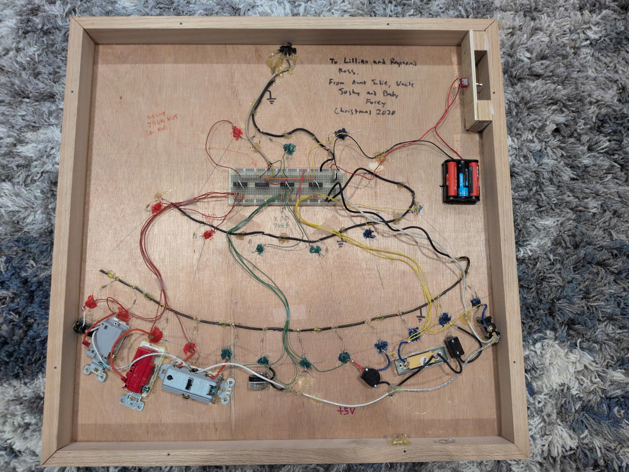 Complete view of the interior of the Light Board
