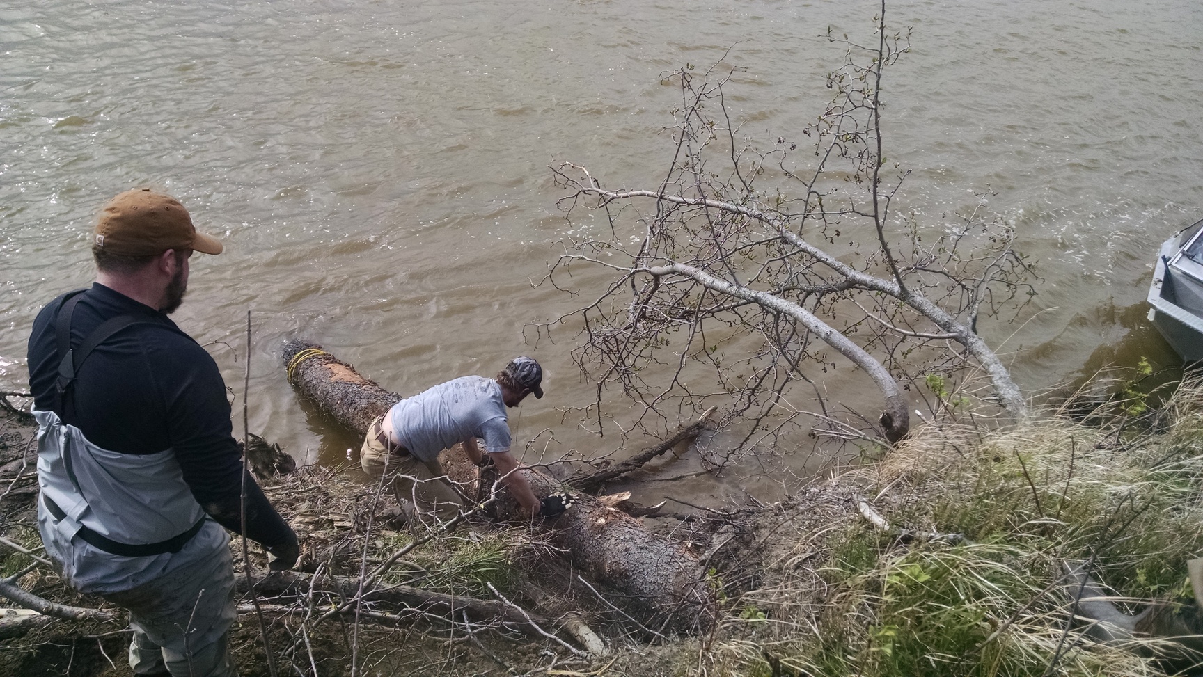 And throwing it down to the water below