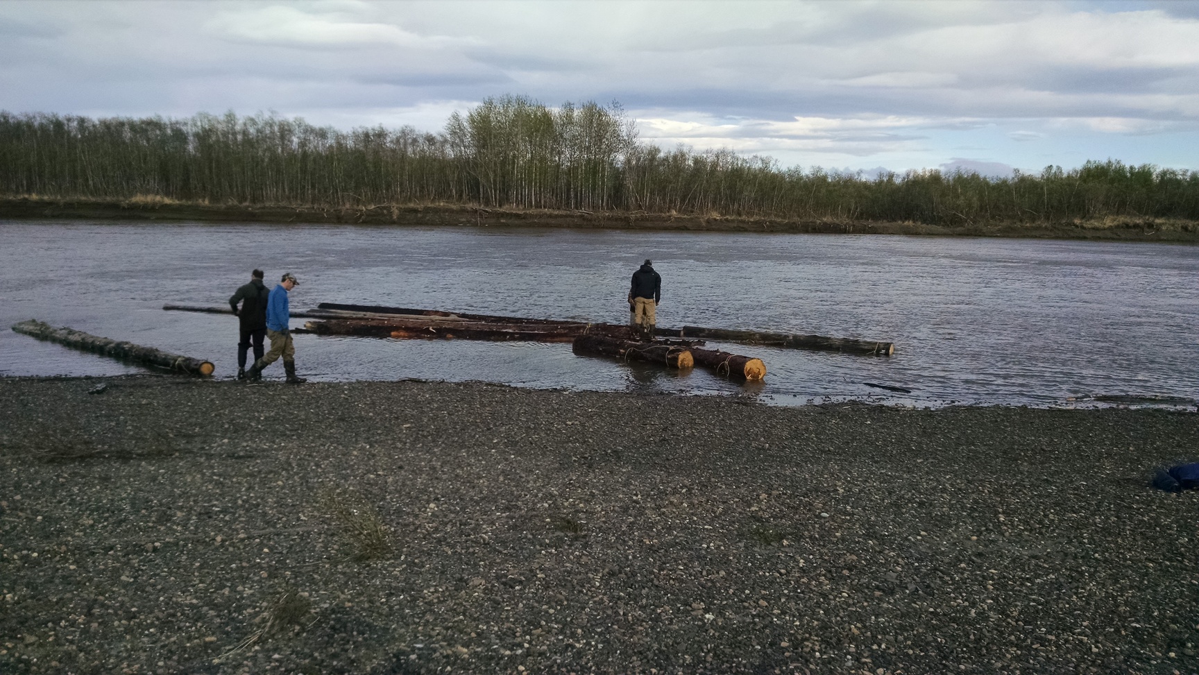 Gathering all the logs from the first camp