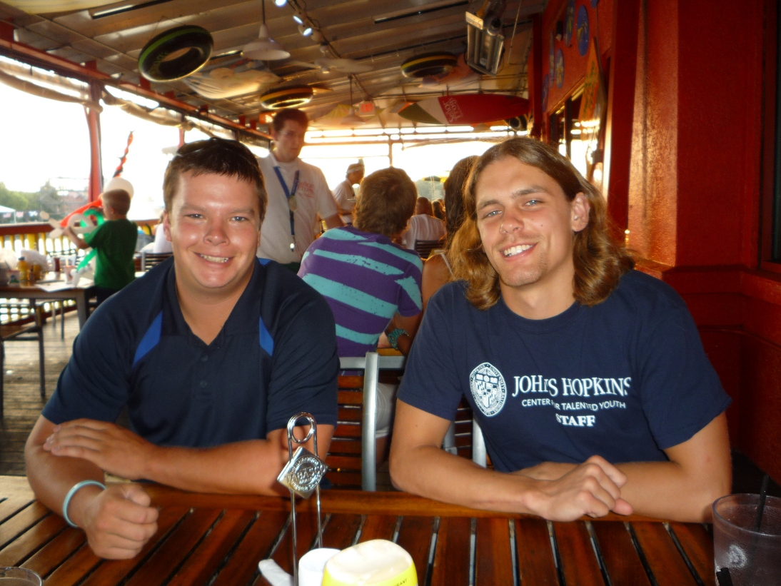 Me and Chad having dinner at Señor Frog&rsquo;s