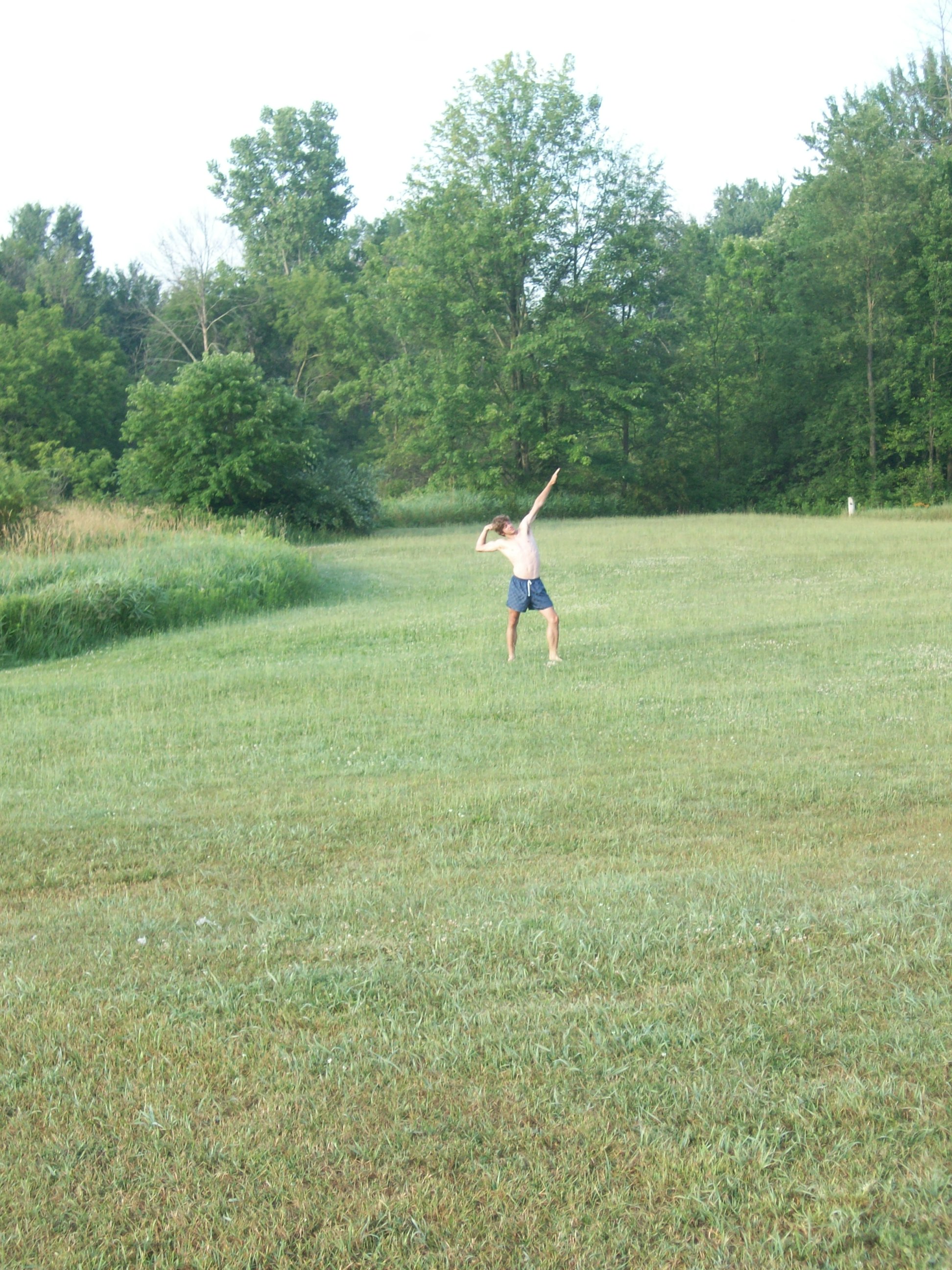 This is what Nate does while camping.