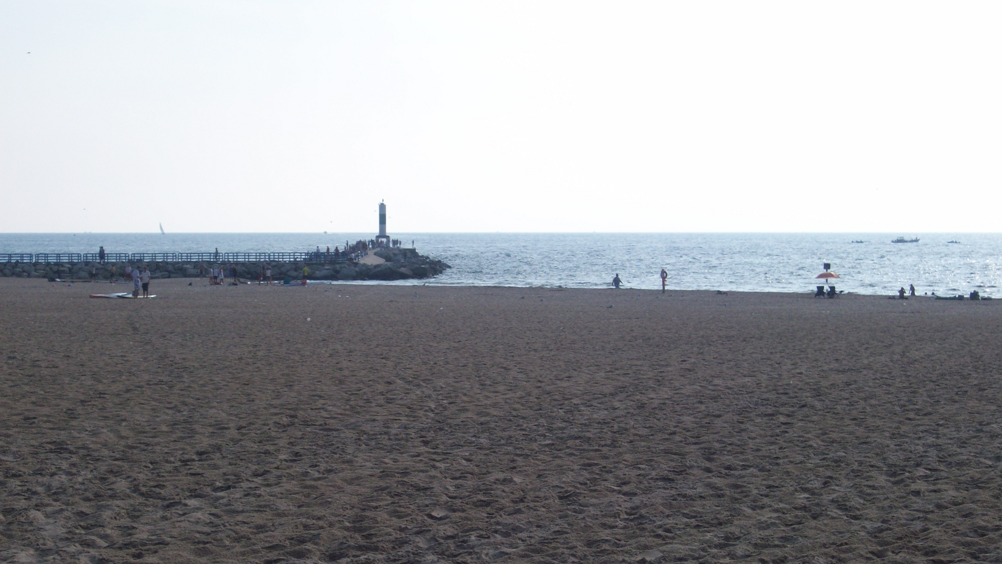 Holland State park including the pier that we dove off of.